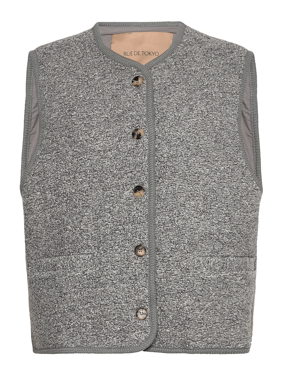 Rue de Tokyo - CAS TEDDY - fleece- und teddy-westen - grey melange - 0