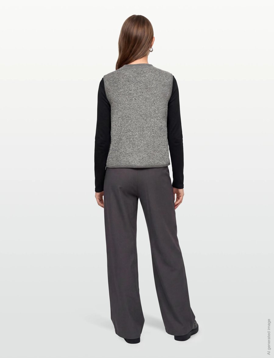 Rue de Tokyo - CAS TEDDY - fleece- og teddyveste - grey melange - 4