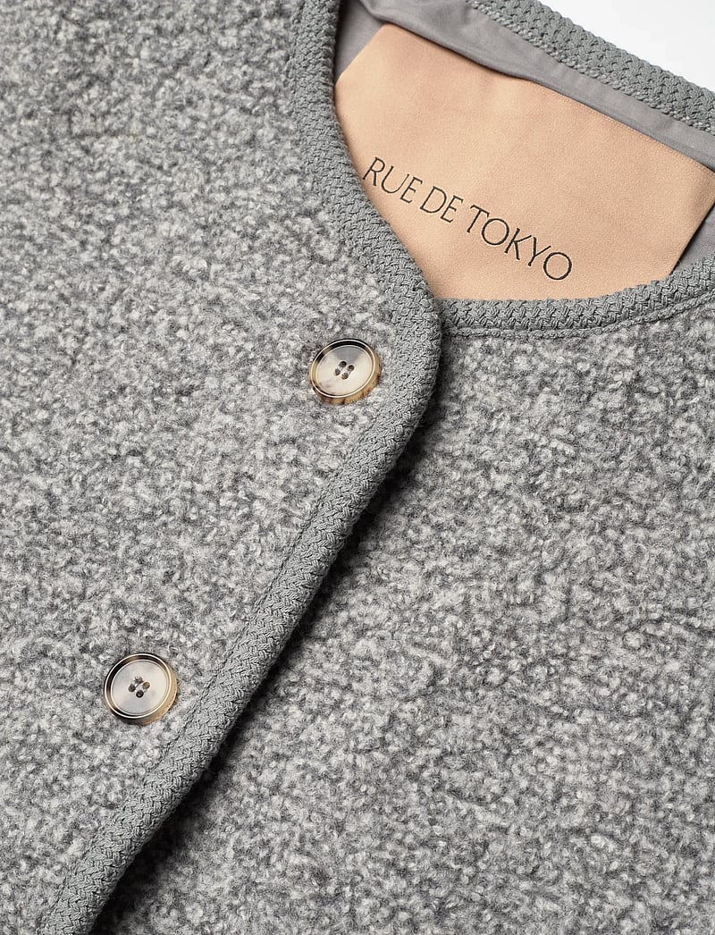 Rue de Tokyo - CAS TEDDY - fleece- og teddyveste - grey melange - 2