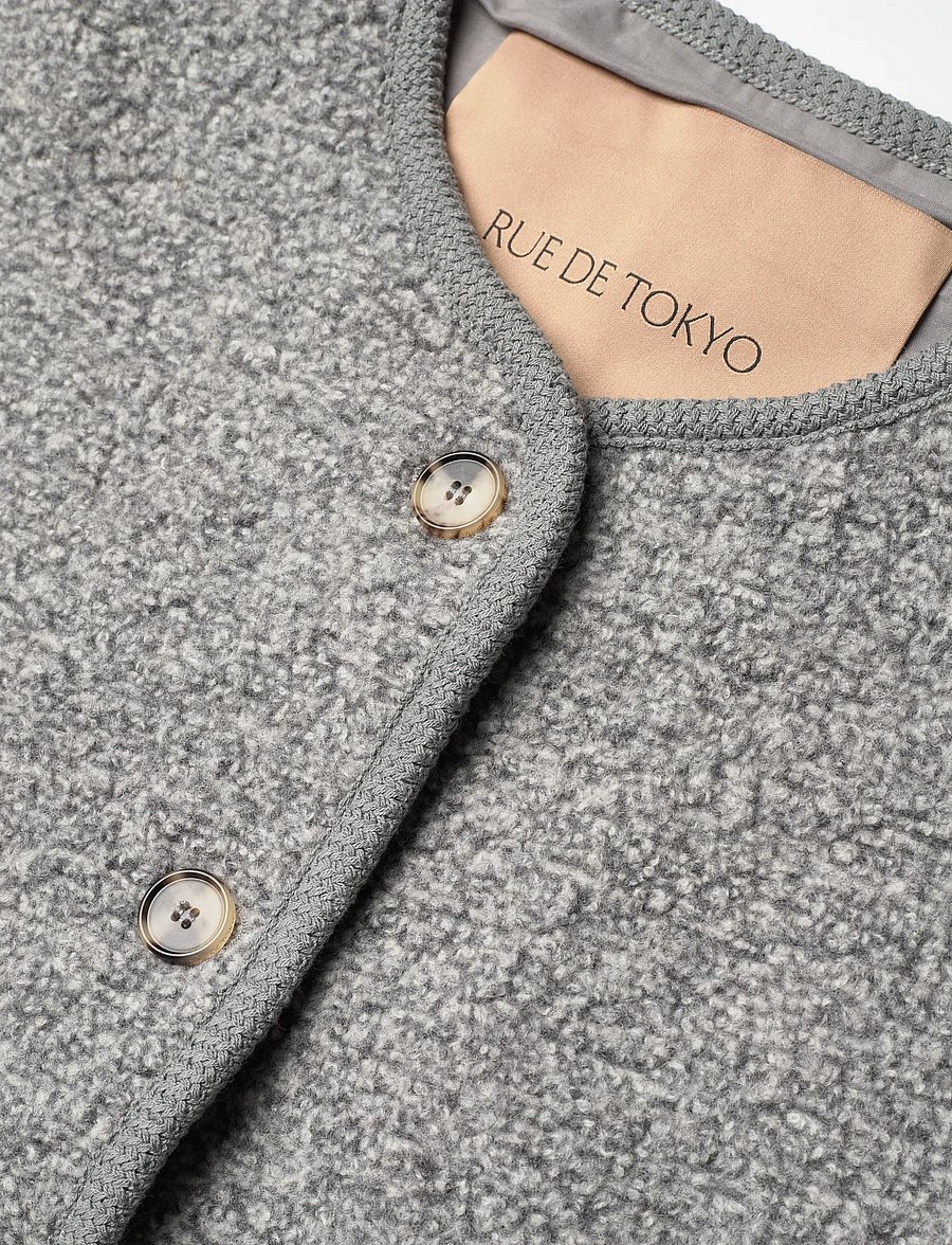Rue de Tokyo - CAS TEDDY - fleece- und teddy-westen - grey melange - 2