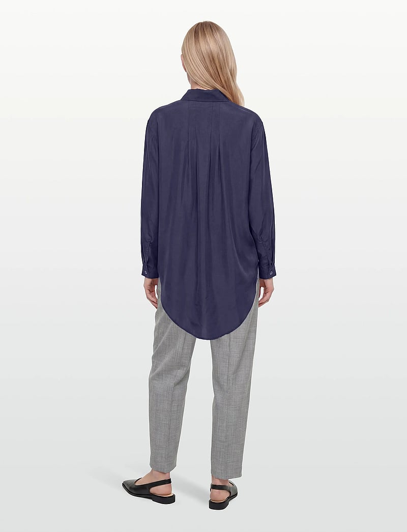 Rue de Tokyo - STELLA SILK - langærmede bluser - navy - 4