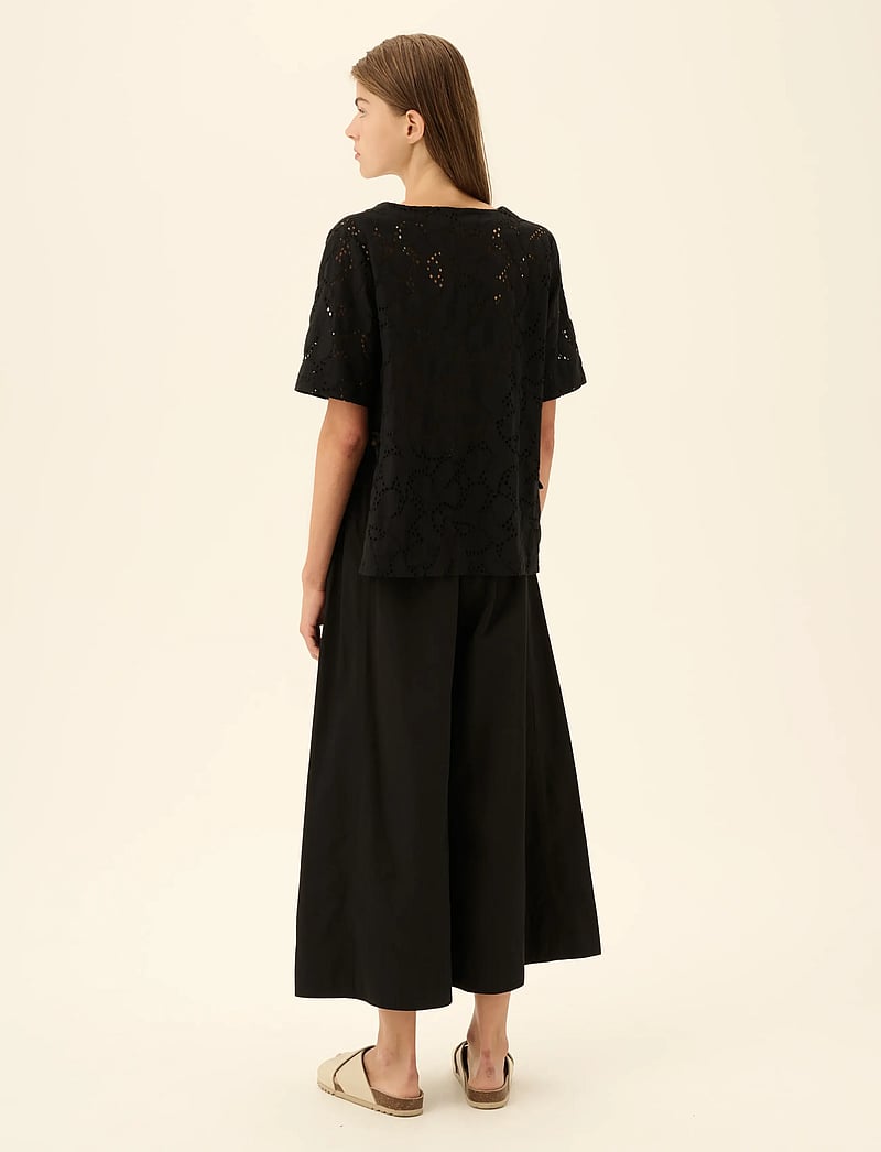 Rue de Tokyo - PARMIDA MODAL POPLIN - chinos - black - 3