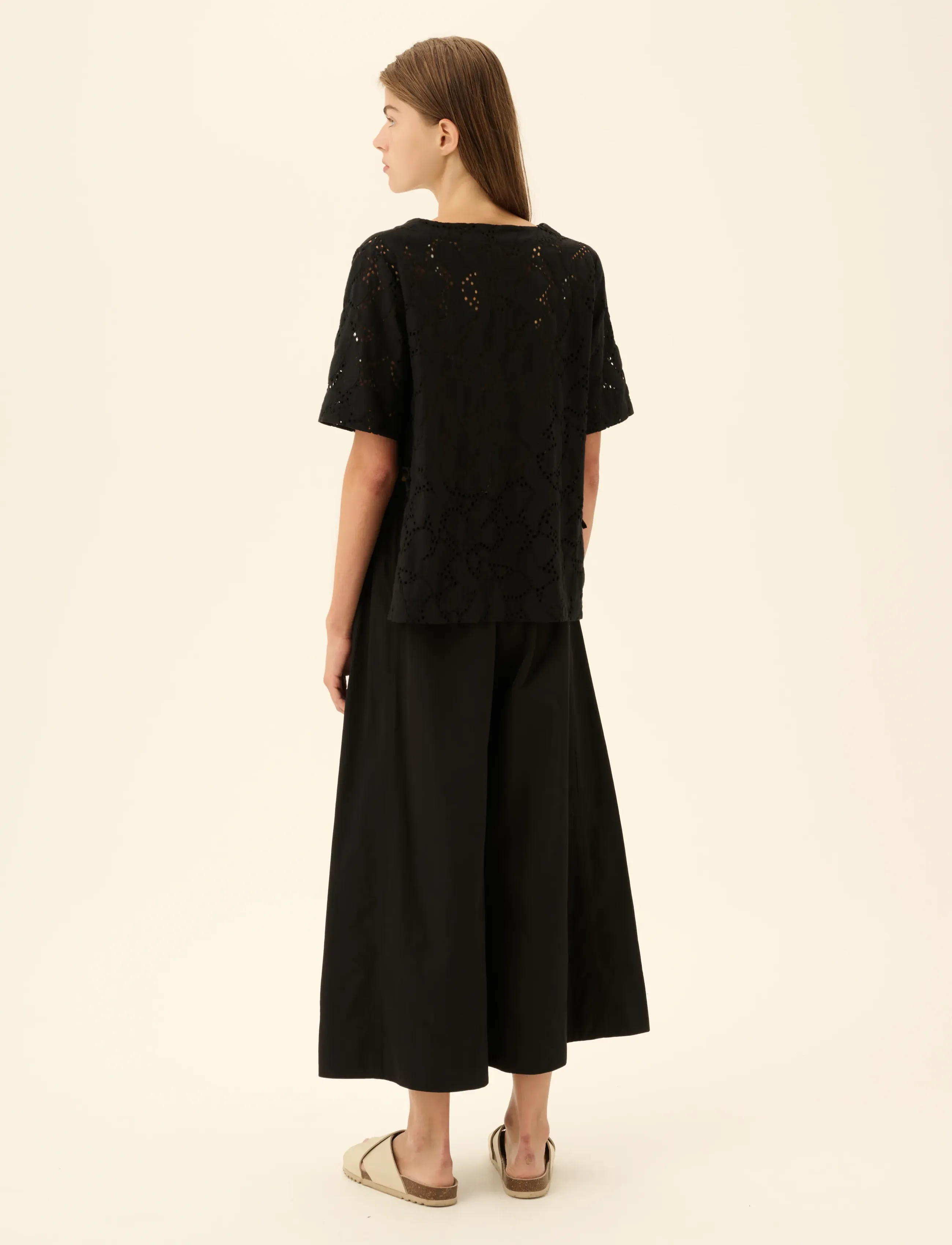 Rue de Tokyo - PARMIDA MODAL POPLIN - chinos - black - 3