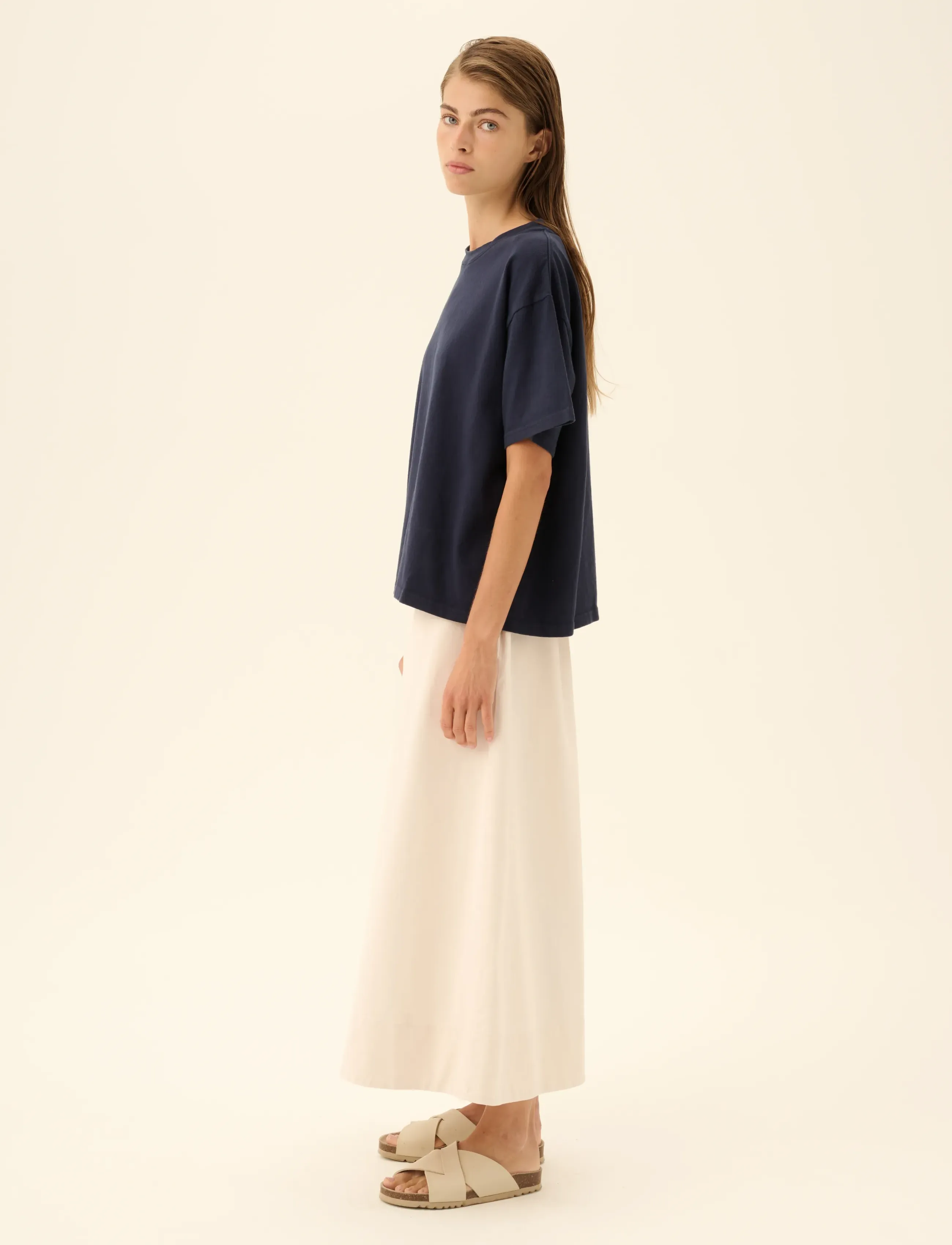 Rue de Tokyo - PARMIDA MODAL POPLIN - chinos - cream - 3