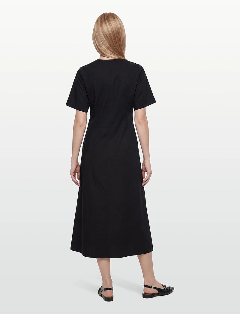 Rue de Tokyo - DAFNE MODAL POPLIN - midi kjoler - black - 4