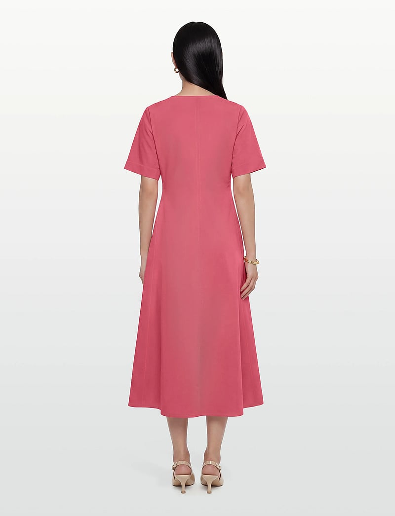 Rue de Tokyo - DAFNE MODAL POPLIN - midi kjoler - raspberry red - 4
