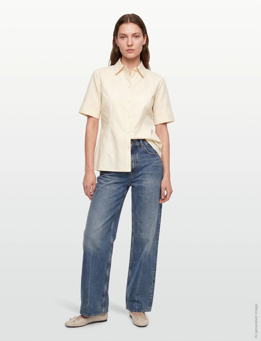 Rue de Tokyo - SIMONA MODAL POPLIN - jeanshemden - cream - 0