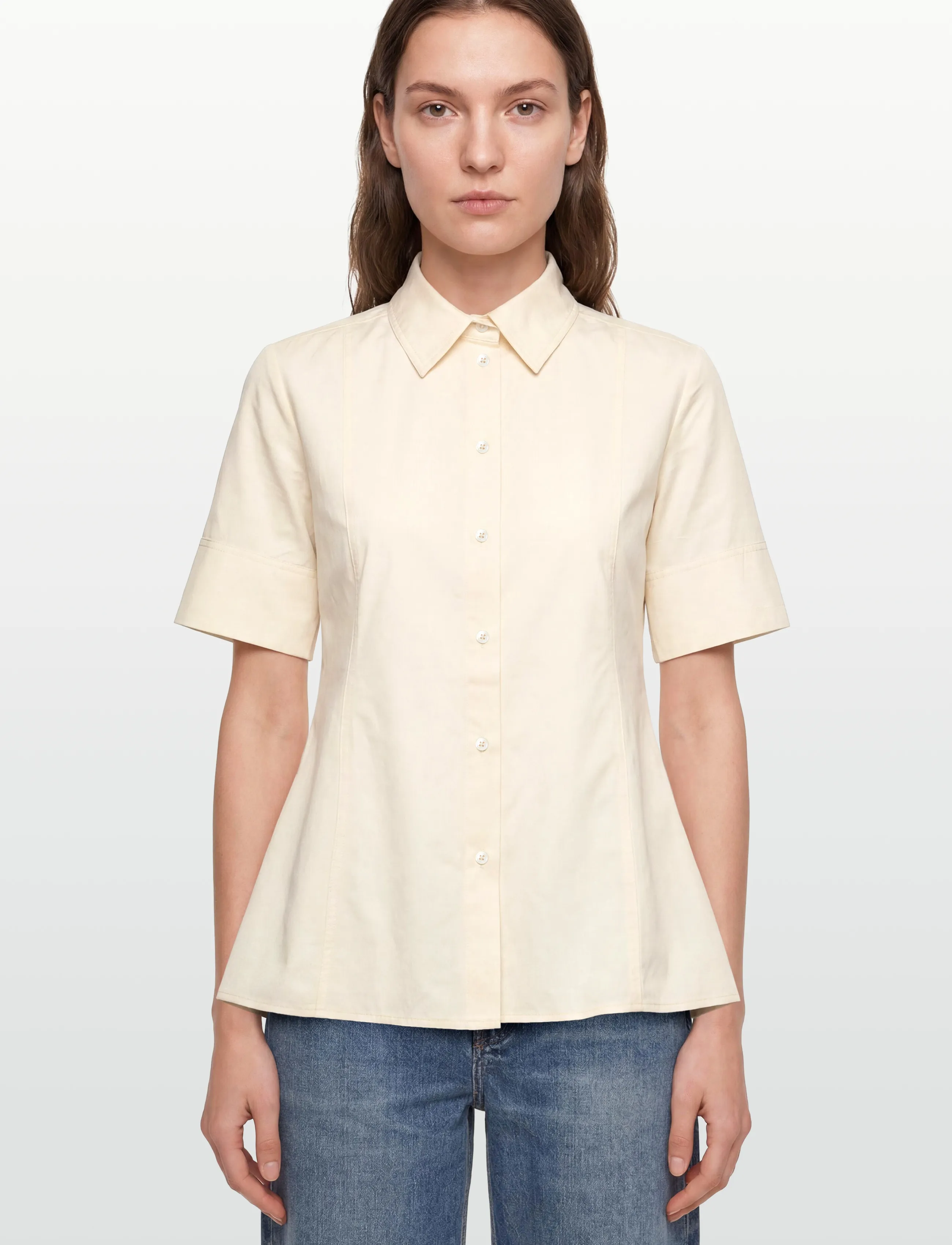 Rue de Tokyo - SIMONA MODAL POPLIN - jeanshemden - cream - 3