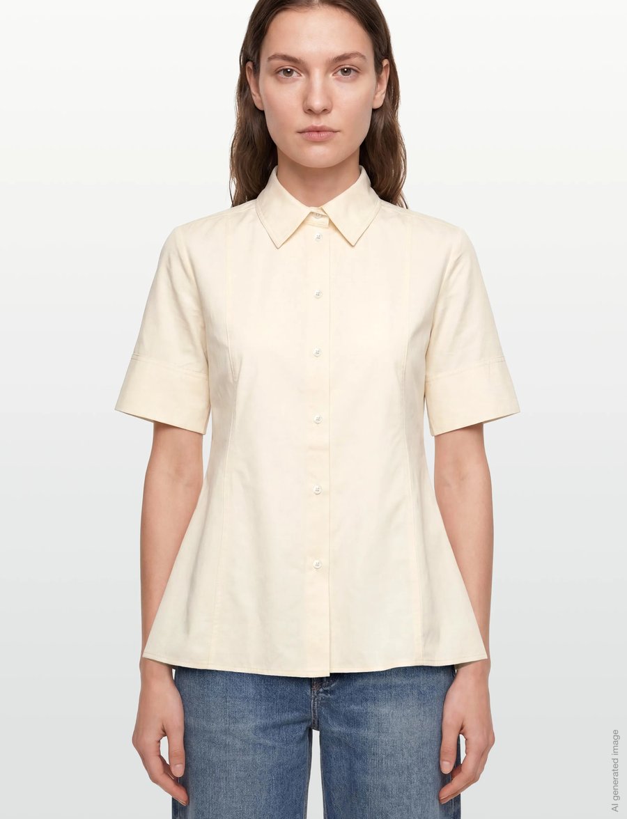 Rue de Tokyo - SIMONA MODAL POPLIN - jeanshemden - cream - 3