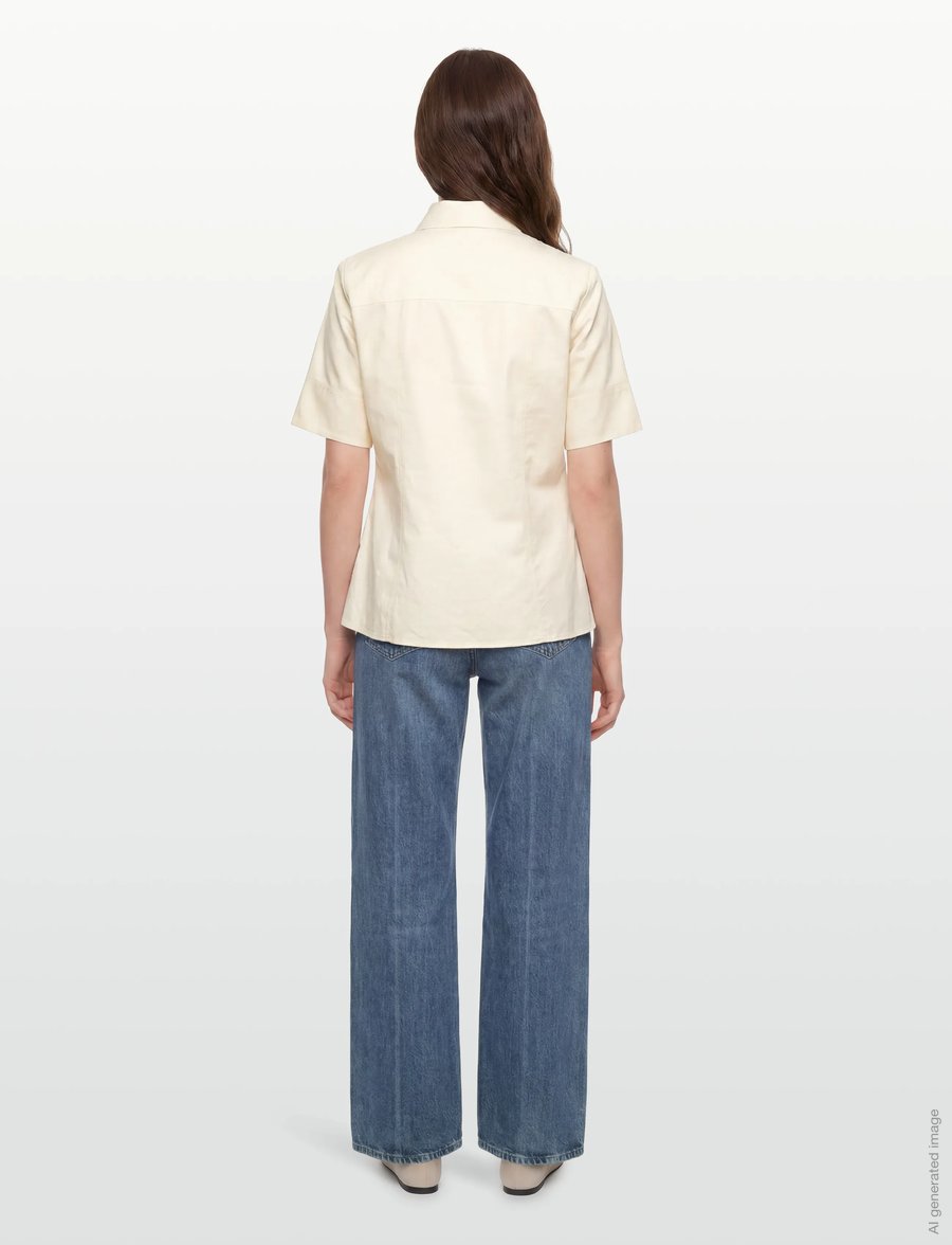 Rue de Tokyo - SIMONA MODAL POPLIN - jeanshemden - cream - 4
