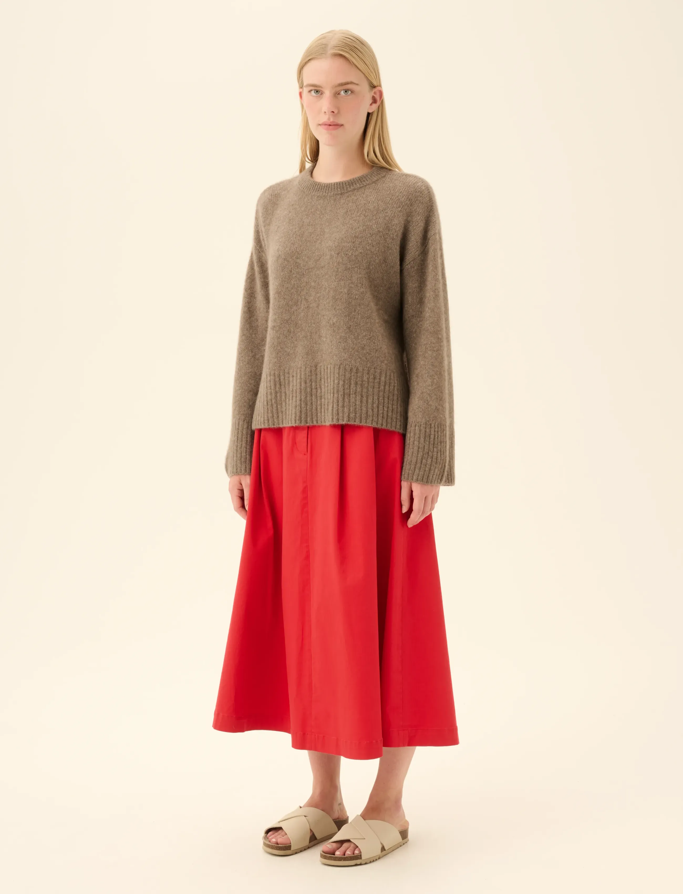 Rue de Tokyo PEN TWILL - Nederdele - BITTERSWEET RED / red