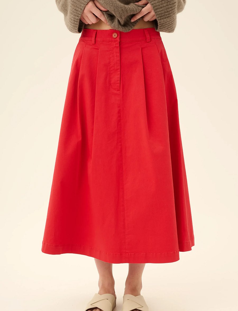 Rue de Tokyo - PEN TWILL - midi kjolar - bittersweet red - 5