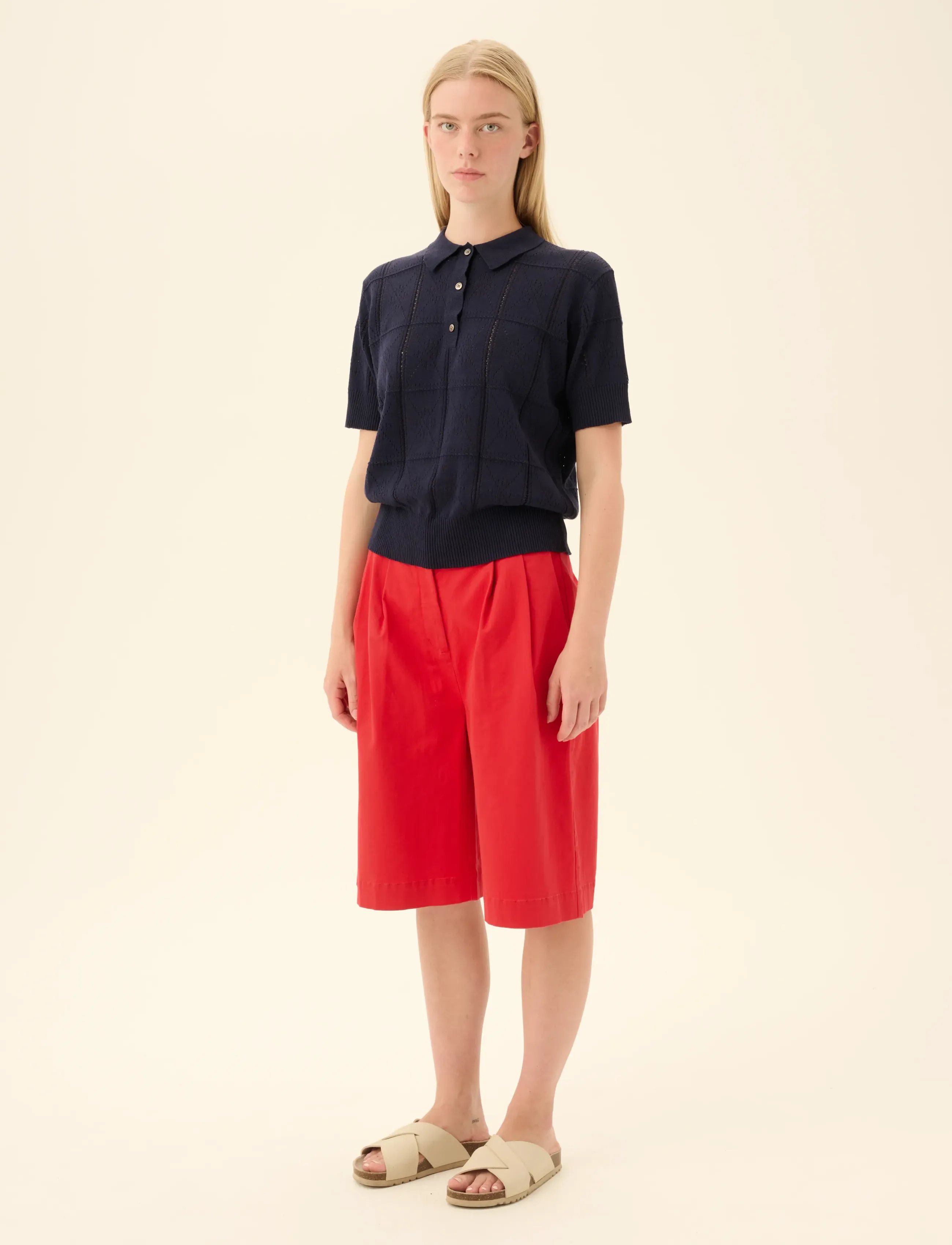 Rue de Tokyo Prema Twill, XL, Red, Shorts > Bermudas, Dame