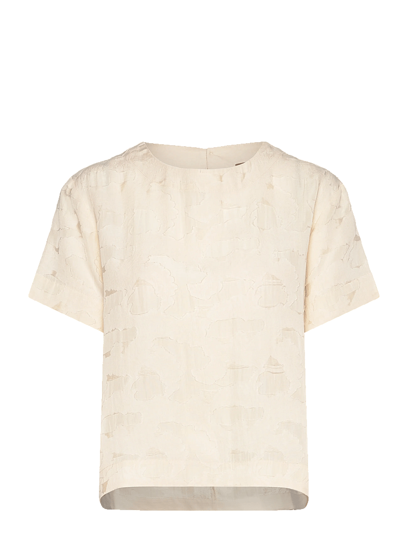 Rue de Tokyo - SELIN VISCOSE LINEN - lühikeste varrukatega pluusid - cream - 0