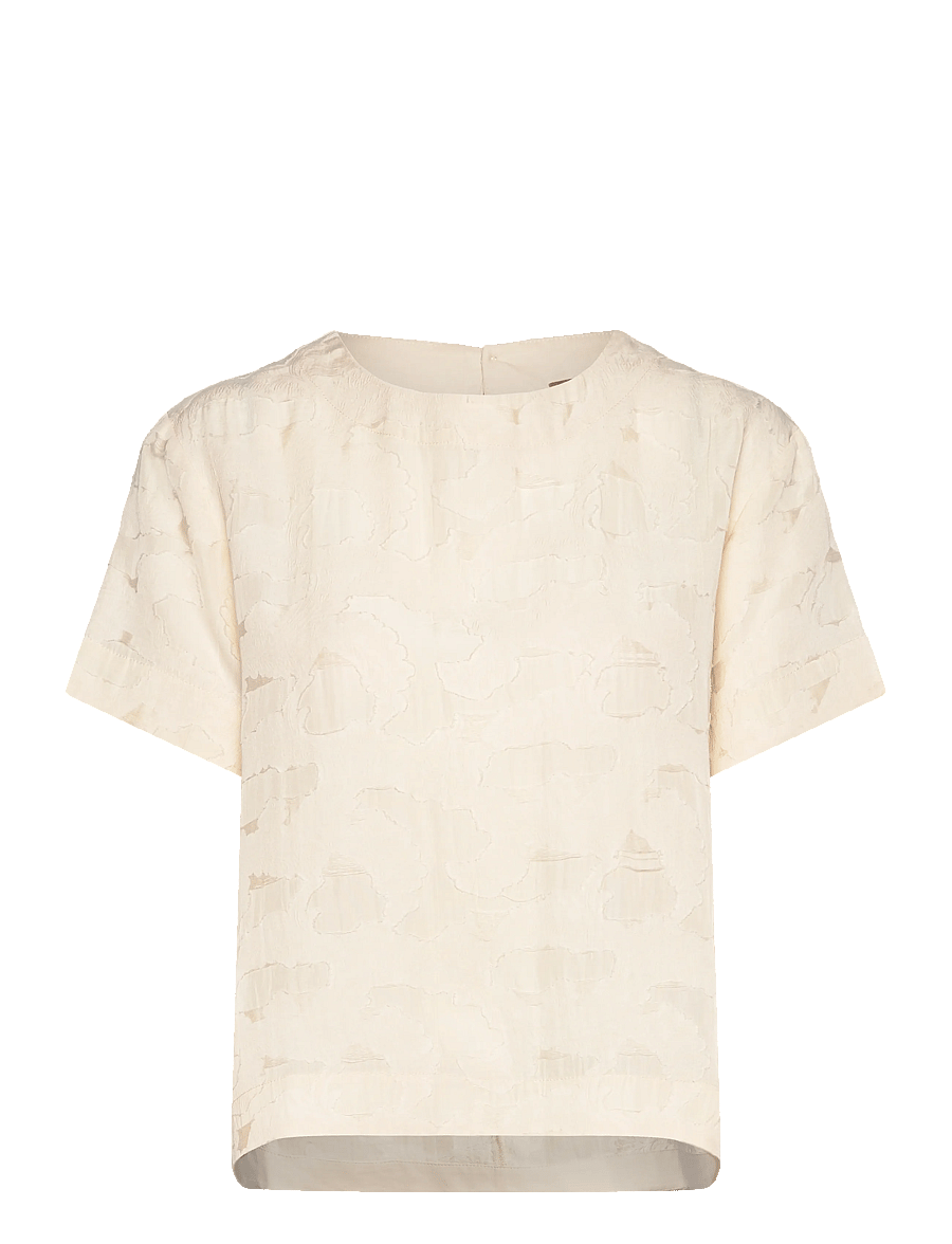 Rue de Tokyo - SELIN VISCOSE LINEN - kortärmade blusar - cream - 1