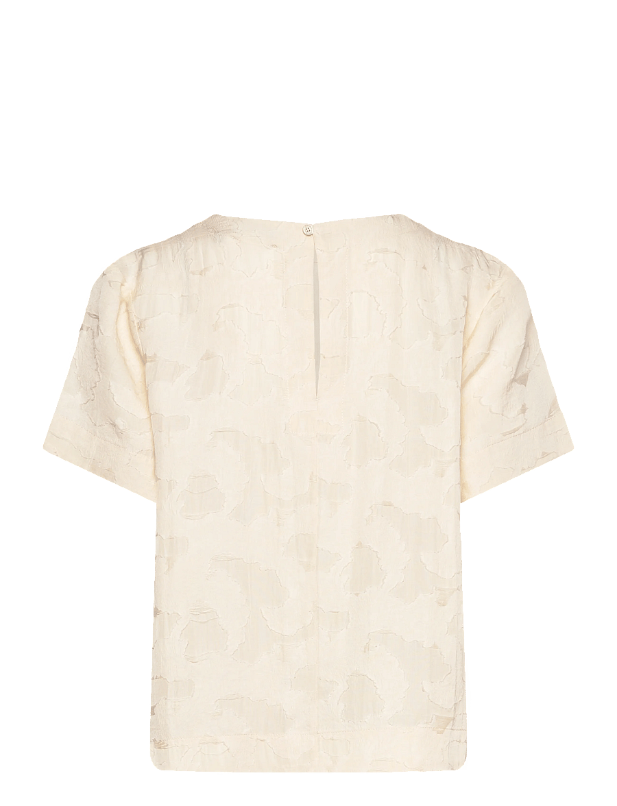 Rue de Tokyo - SELIN VISCOSE LINEN - kortärmade blusar - cream - 2