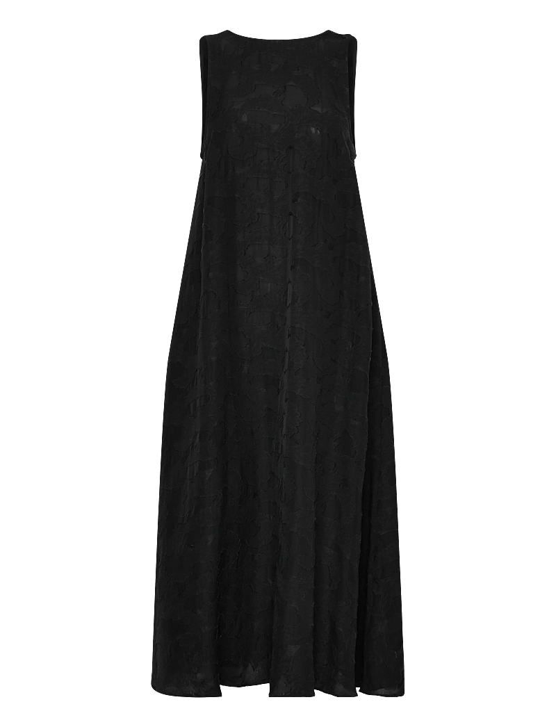 Rue de Tokyo - DEOMIRA VISCOSE LINEN - midikleidid - black - 0