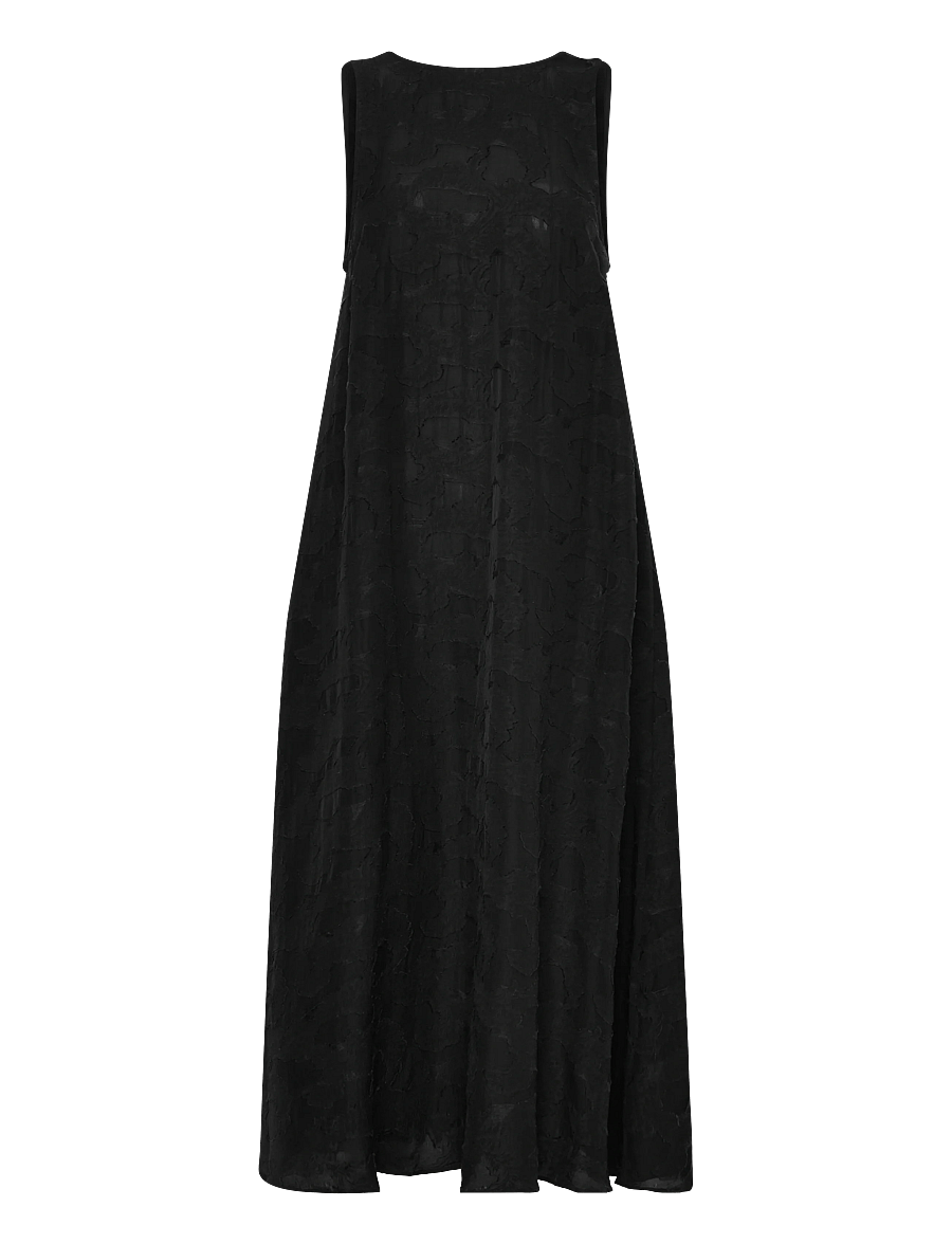 Rue de Tokyo - DEOMIRA VISCOSE LINEN - midi kjoler - black - 1