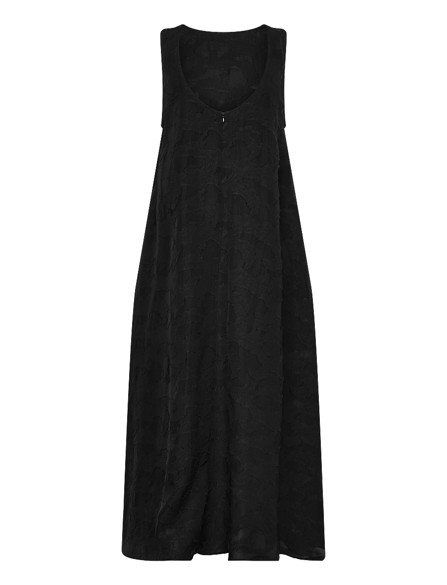 Rue de Tokyo - DEOMIRA VISCOSE LINEN - midi kjoler - black - 2