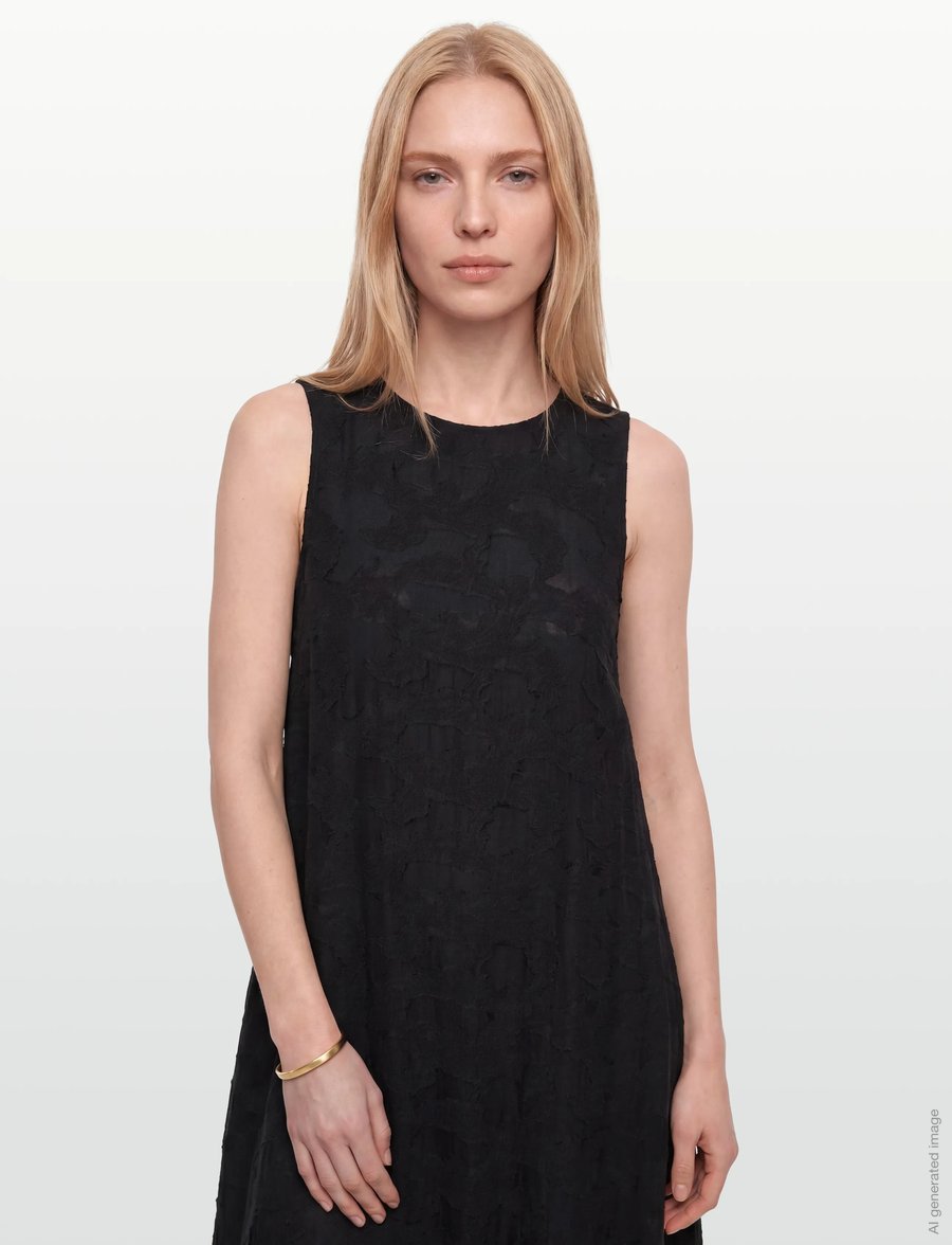 Rue de Tokyo - DEOMIRA VISCOSE LINEN - midi kjoler - black - 3