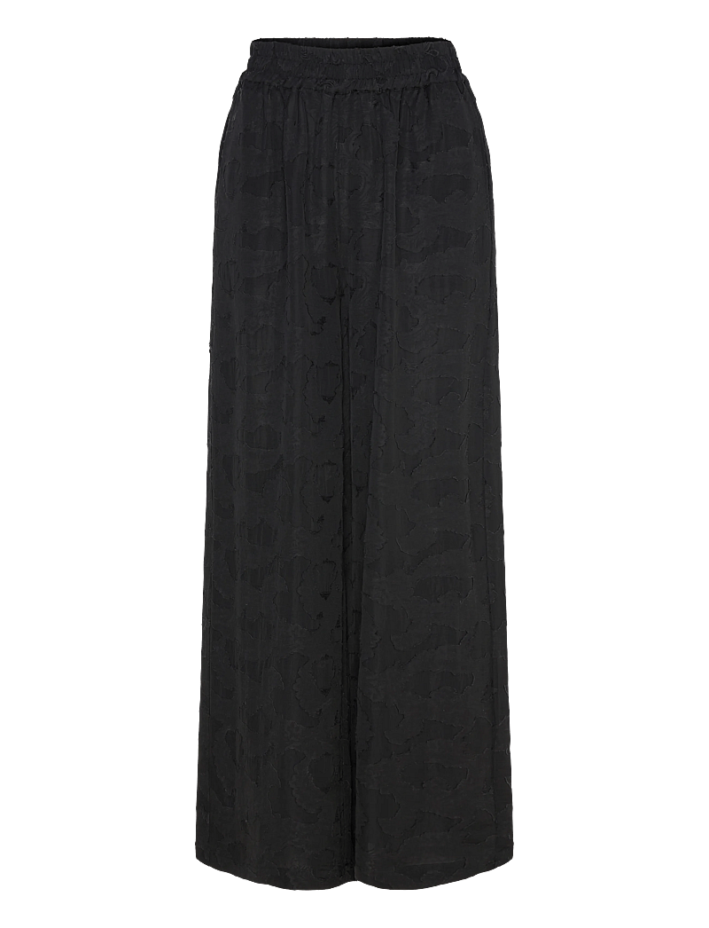Rue de Tokyo - PANDORA VISCOSE LINEN - bukser med brede ben - black - 1