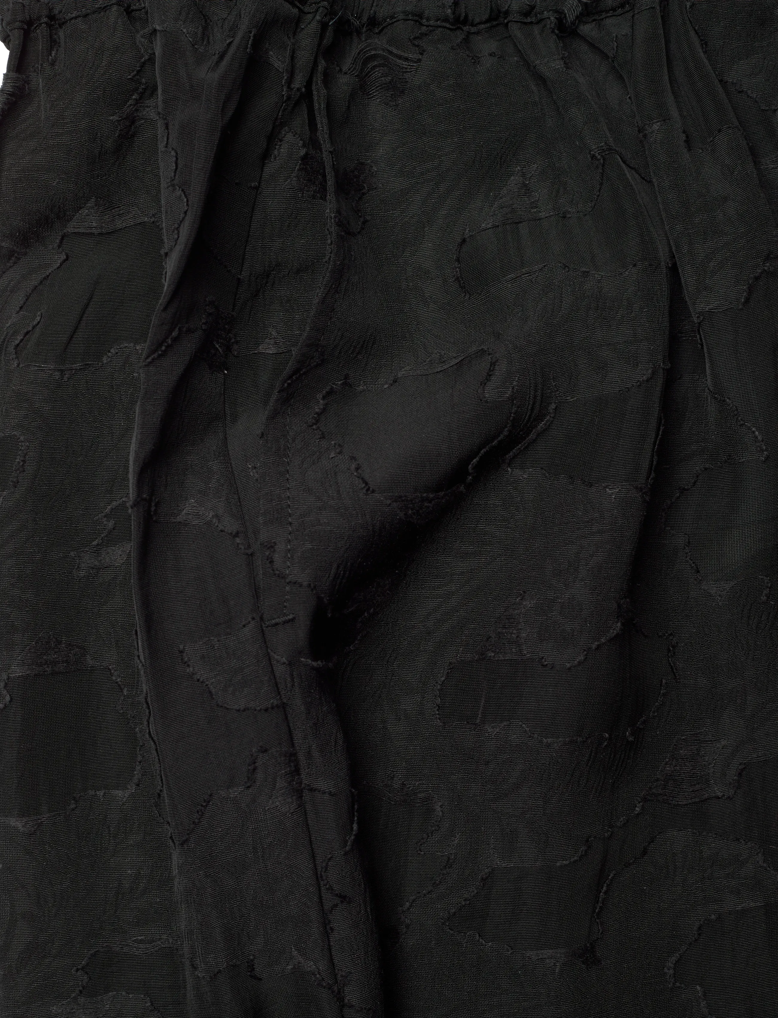 Rue de Tokyo - PANDORA VISCOSE LINEN - hosen mit weitem bein - black - 5