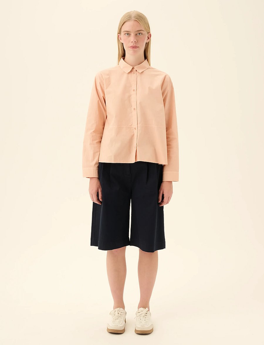 Rue de Tokyo - SYLINA GARMENT DYED POPLIN - denimskjorter - beige rose - 0