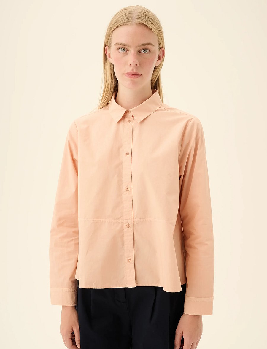 Rue de Tokyo - SYLINA GARMENT DYED POPLIN - denimskjorter - beige rose - 4