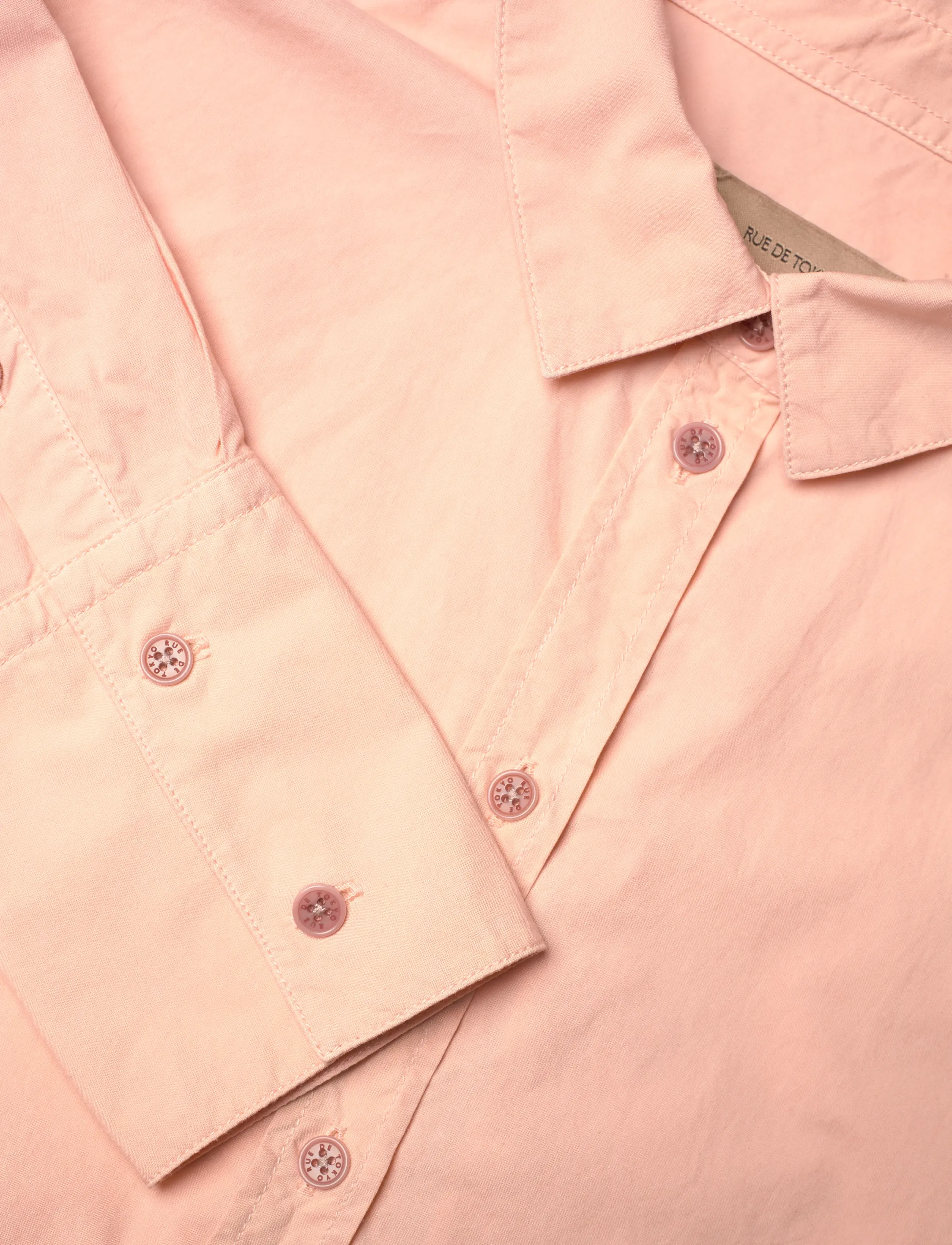 Rue de Tokyo - SYLINA GARMENT DYED POPLIN - denimskjorter - beige rose - 5