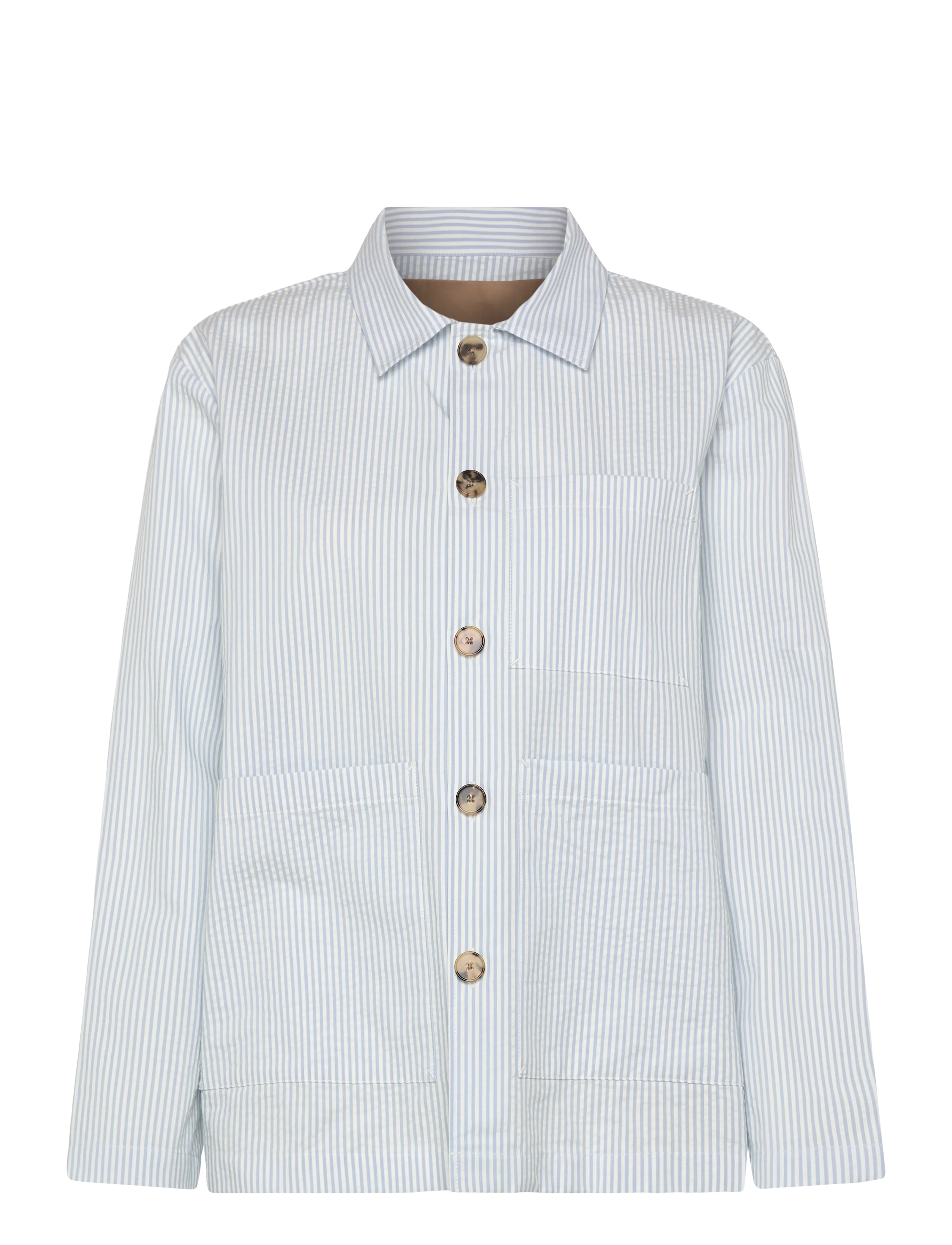 Rue de Tokyo CAMERON HEAVY SEERSUCKER STR - Nyheter - LIGHT BLUE STRIPE / blue