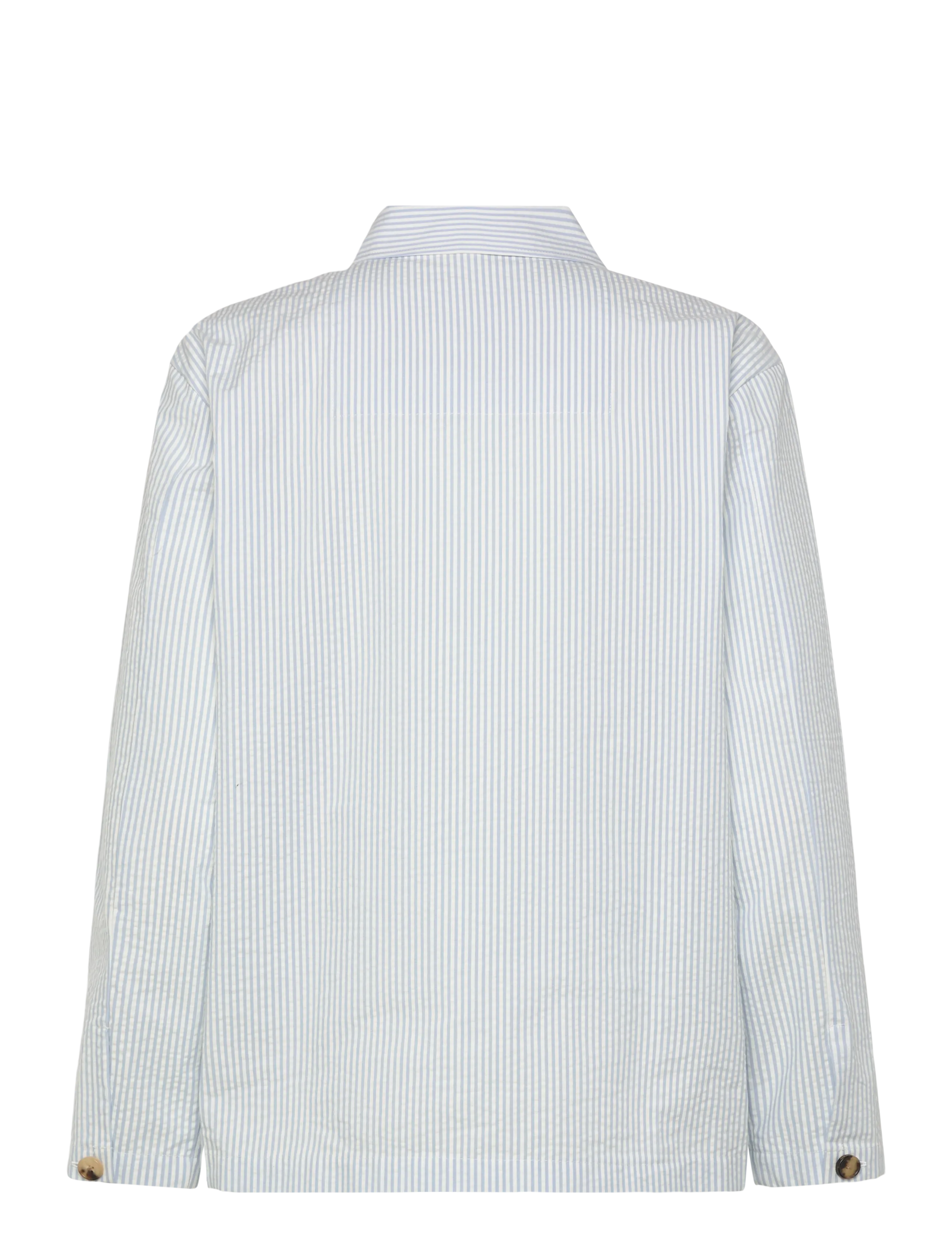 Rue de Tokyo - CAMERON HEAVY SEERSUCKER STR - frühlingsjacken - light blue stripe - 2