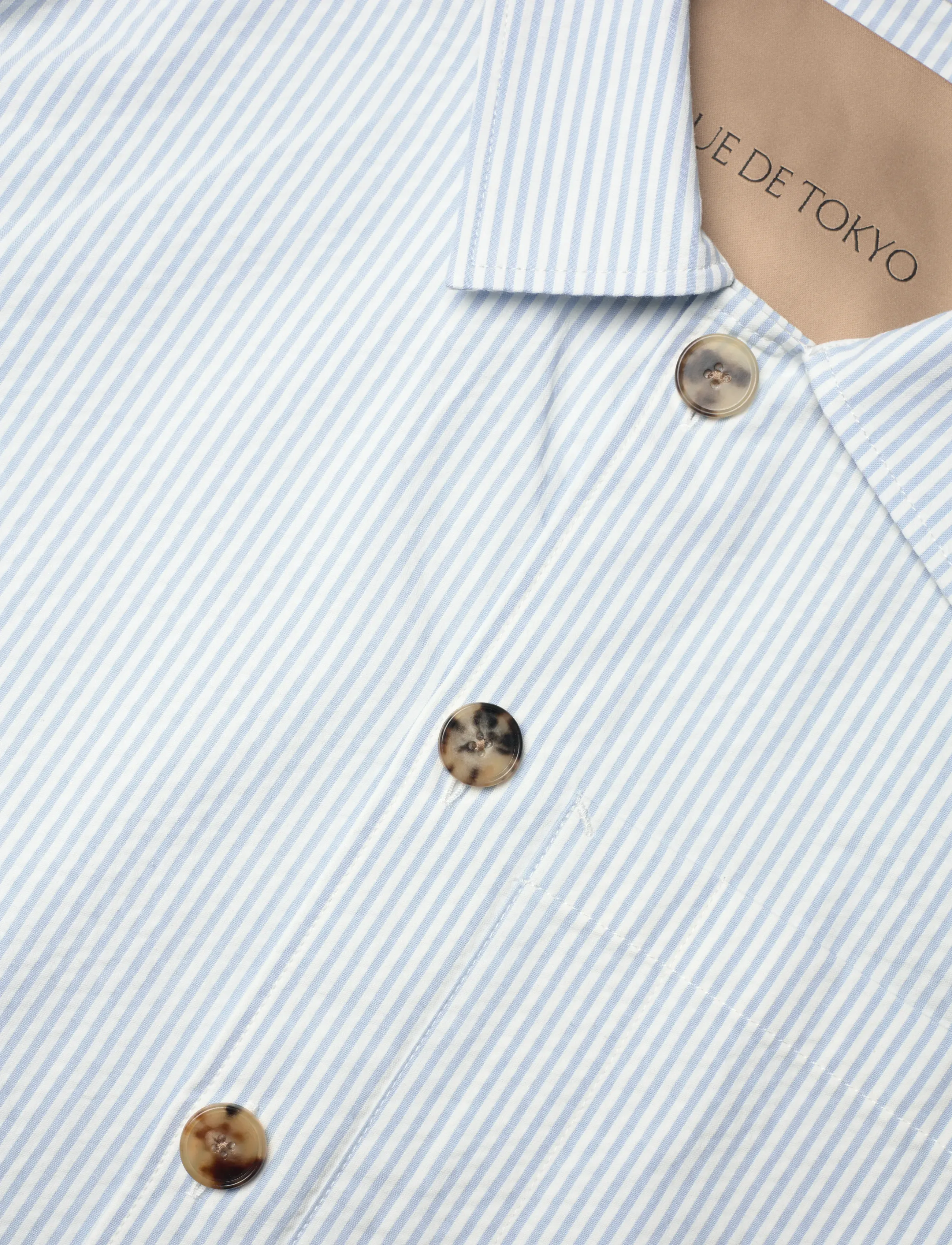 Rue de Tokyo - CAMERON HEAVY SEERSUCKER STR - frühlingsjacken - light blue stripe - 5