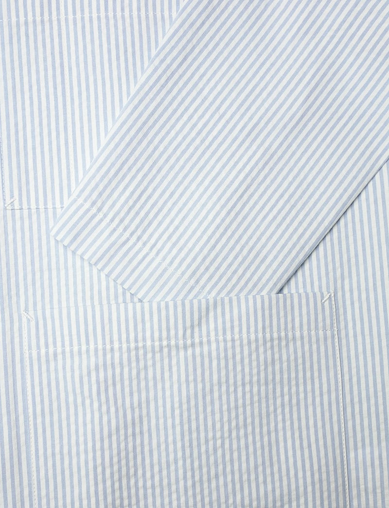 Rue de Tokyo - CAMERON HEAVY SEERSUCKER STR - vårjackor - light blue stripe - 3