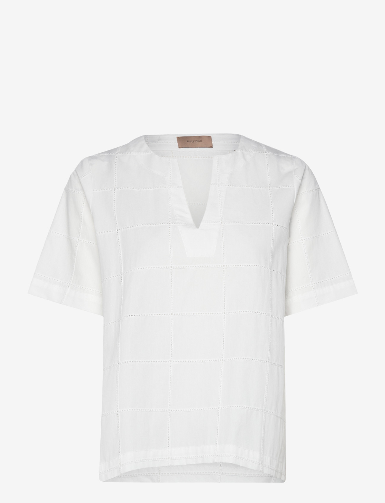 Rue de Tokyo - SIENNA EYELET POPLIN - t-shirts - ivory - 1