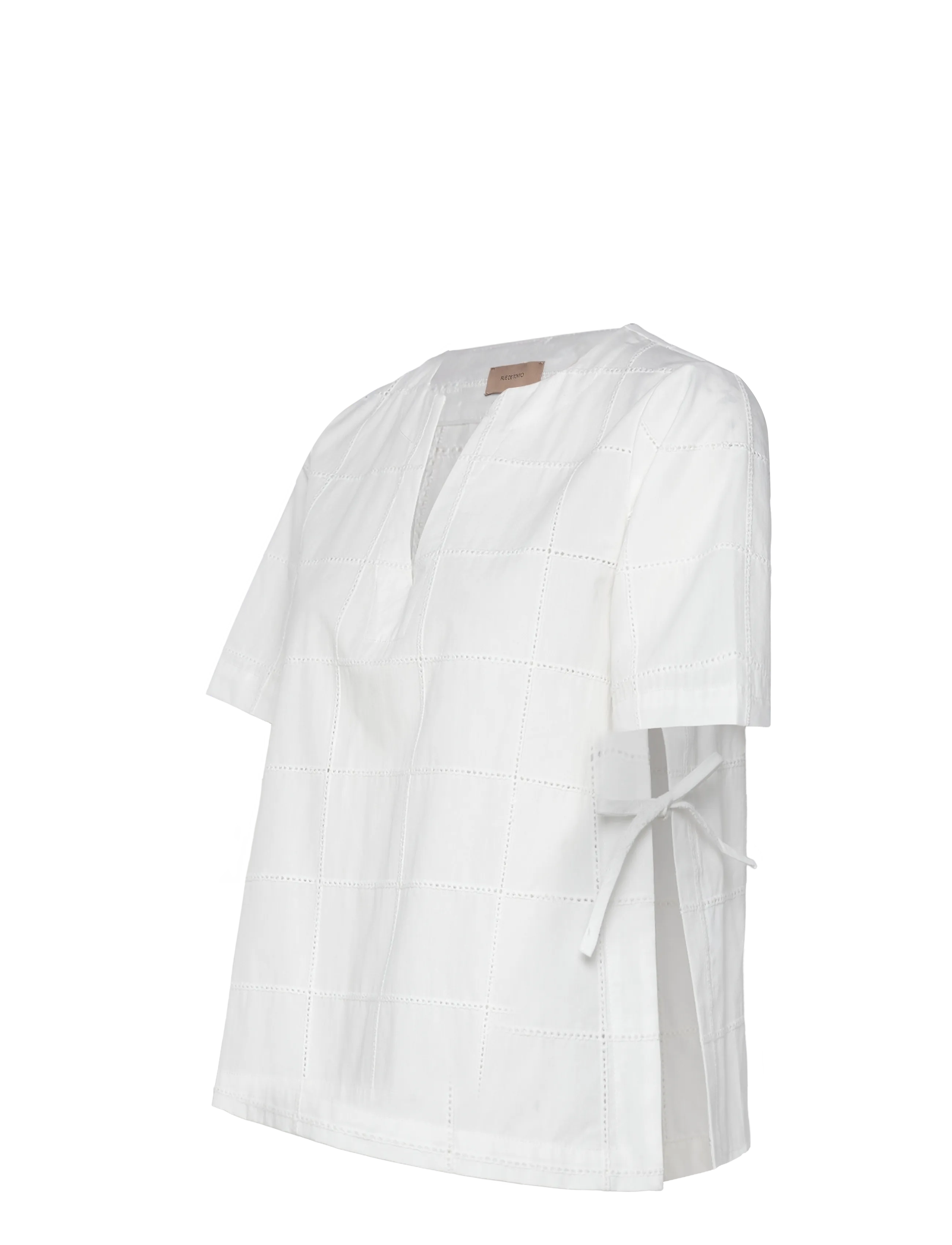 Rue de Tokyo - SIENNA EYELET POPLIN - t-shirts - ivory - 3