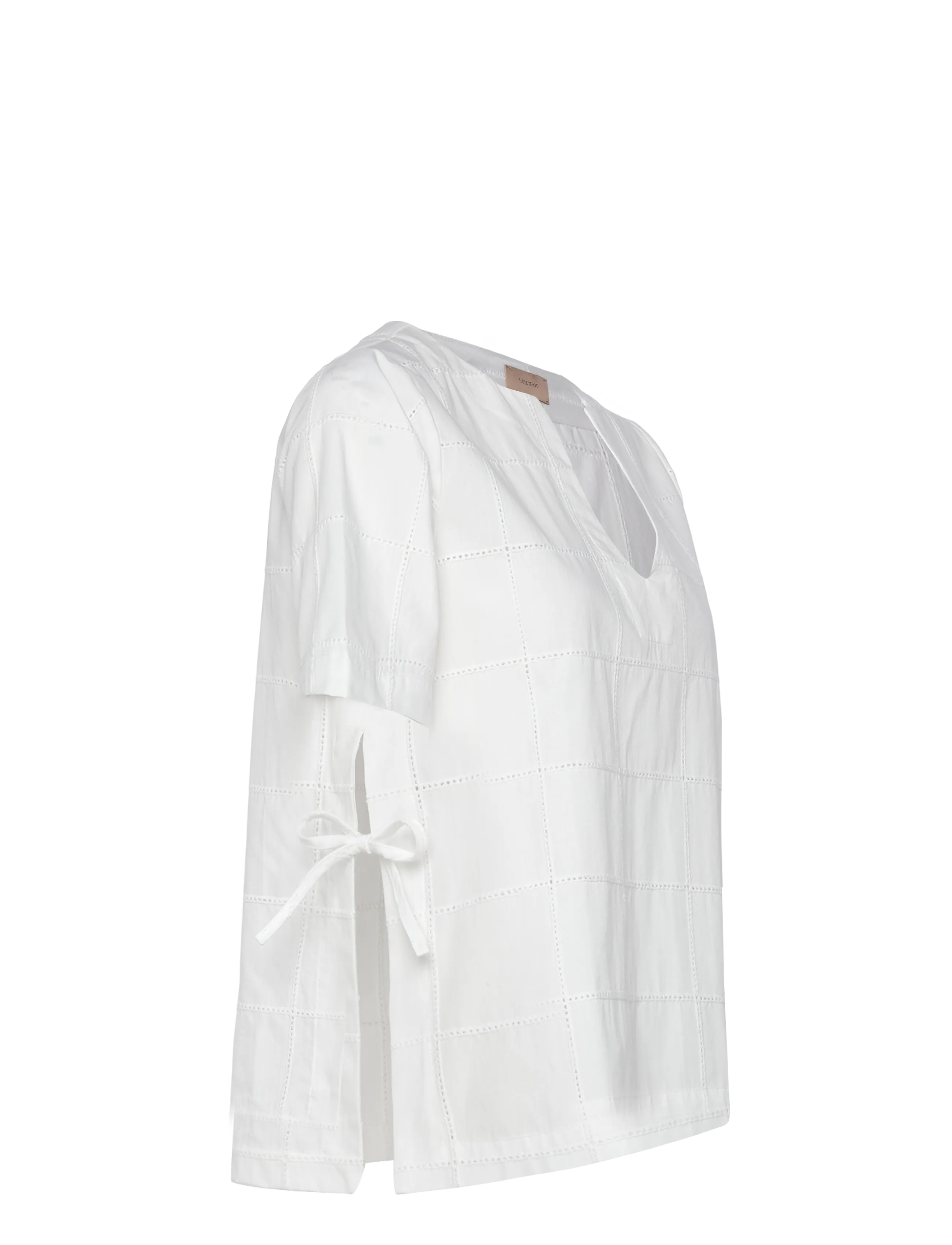 Rue de Tokyo - SIENNA EYELET POPLIN - t-shirts - ivory - 4