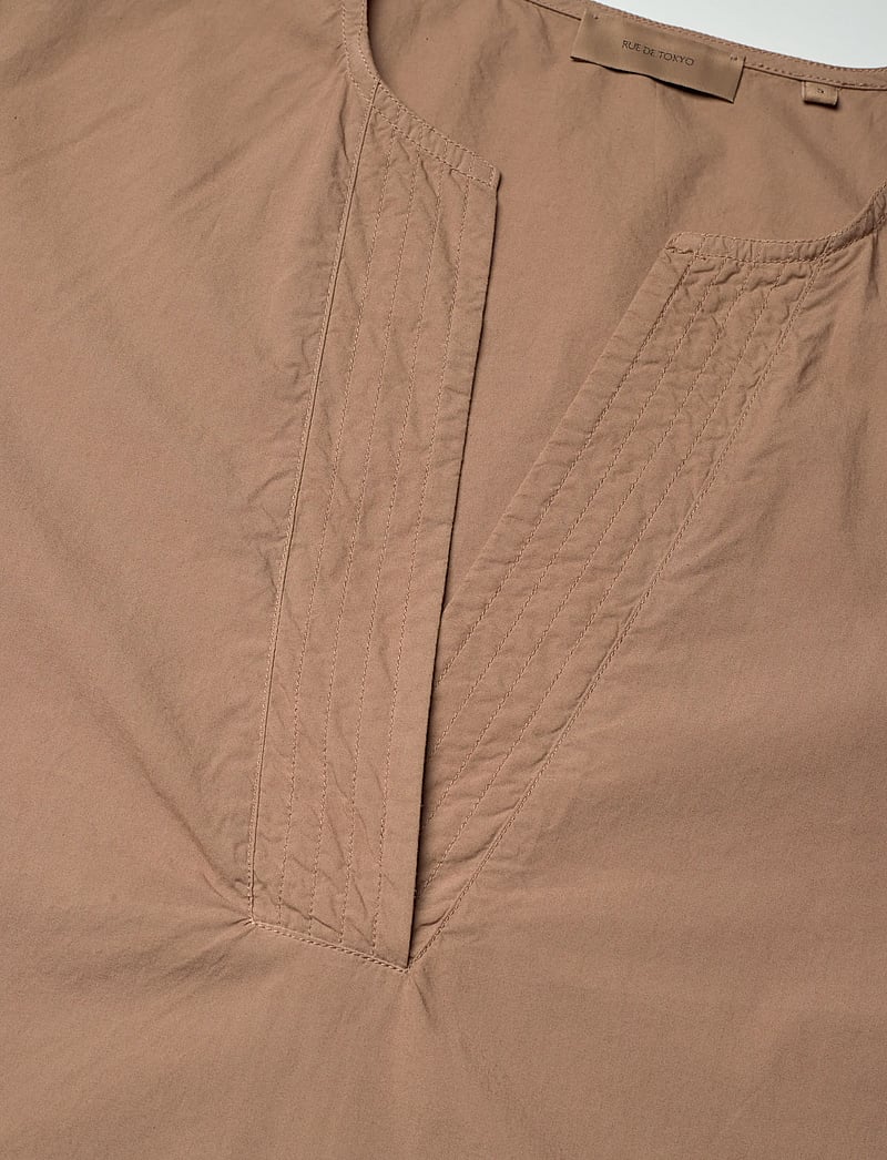 Rue de Tokyo - DESI GMTD POPLIN - särkkleidid - mocha - 5