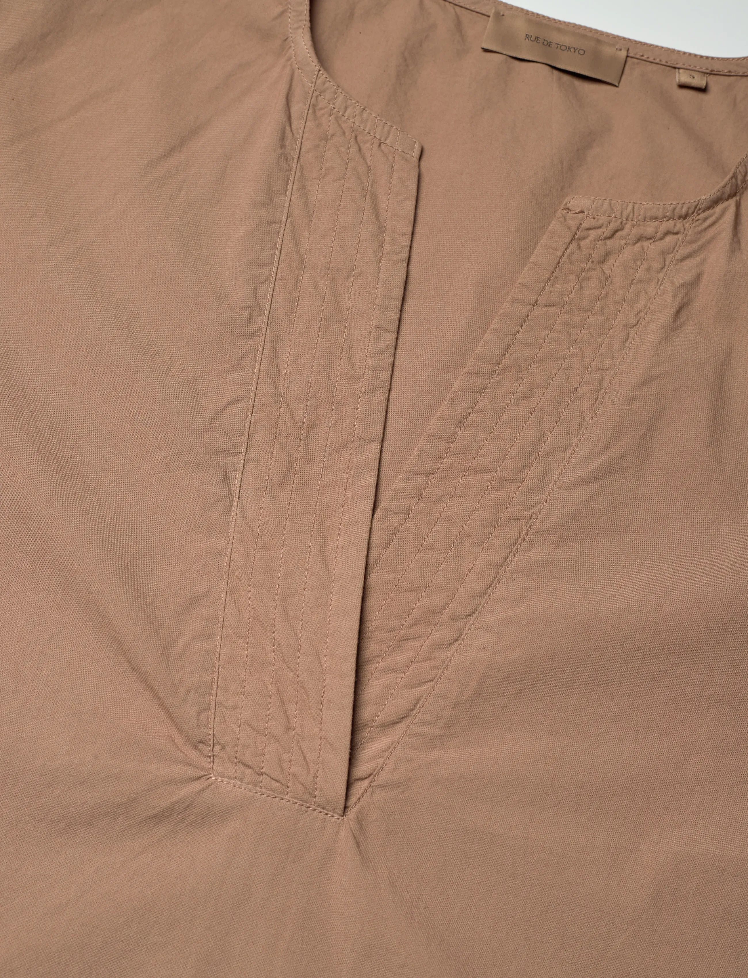 Rue de Tokyo - DESI GMTD POPLIN - hemdkleider - mocha - 5