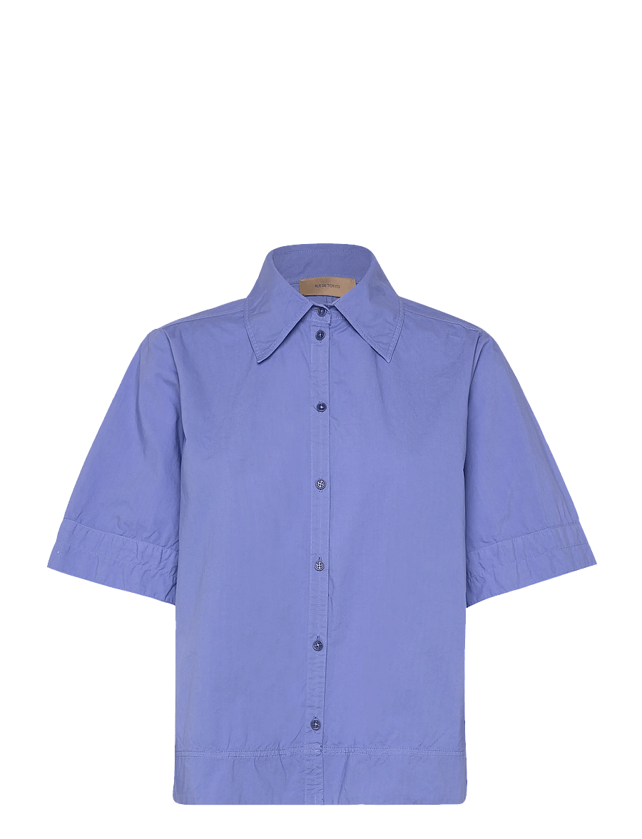 Rue de Tokyo - SEREN GMTD POPLIN - jeansskjortor - blue bonnet - 1