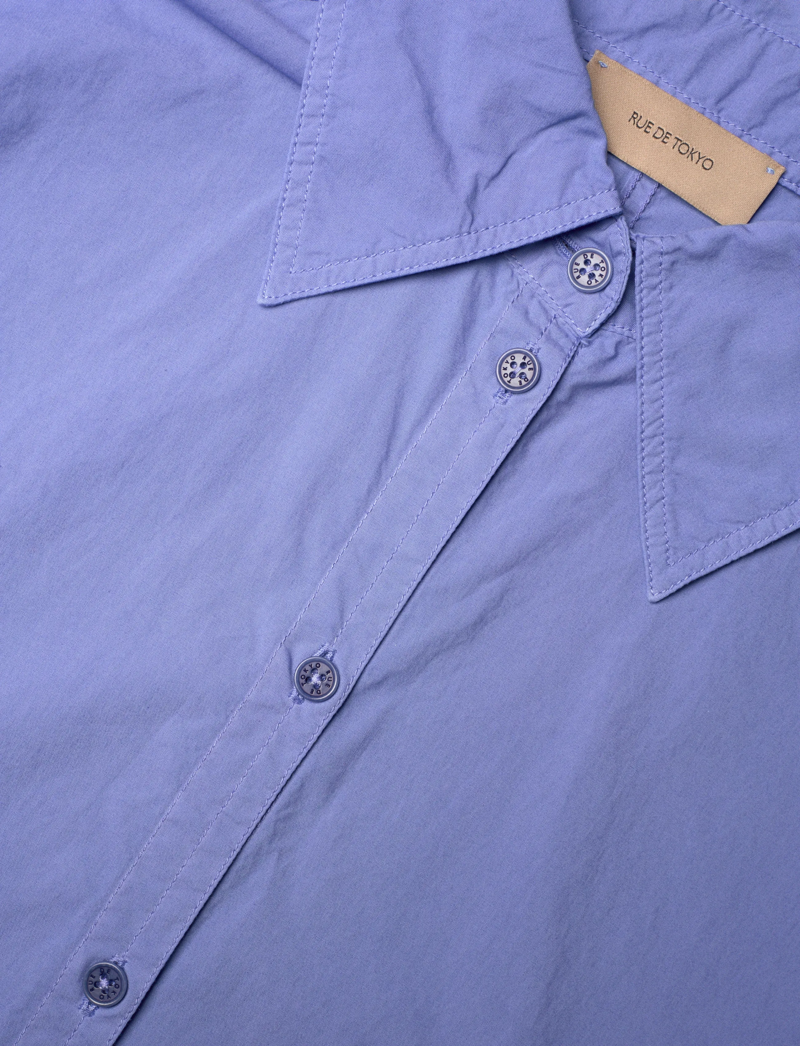 Rue de Tokyo - SEREN GMTD POPLIN - jeansskjortor - blue bonnet - 5