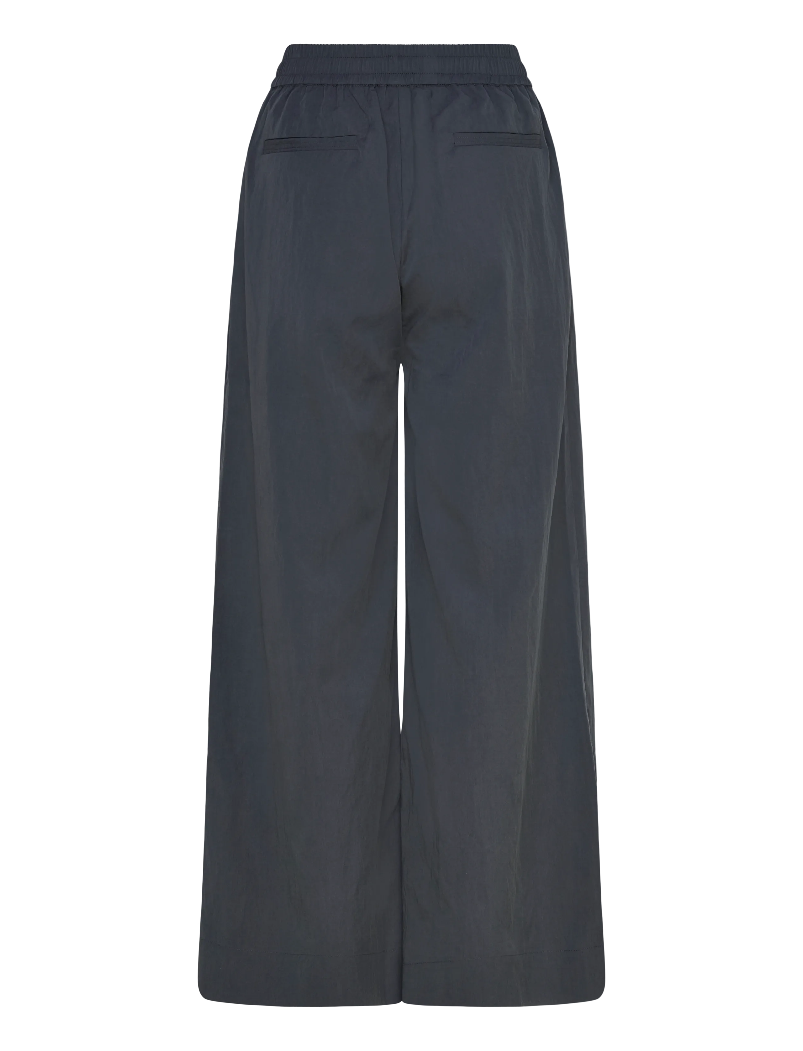 Rue de Tokyo - PRISILA CRINKLED TENCEL - wide leg trousers - dark navy - 1