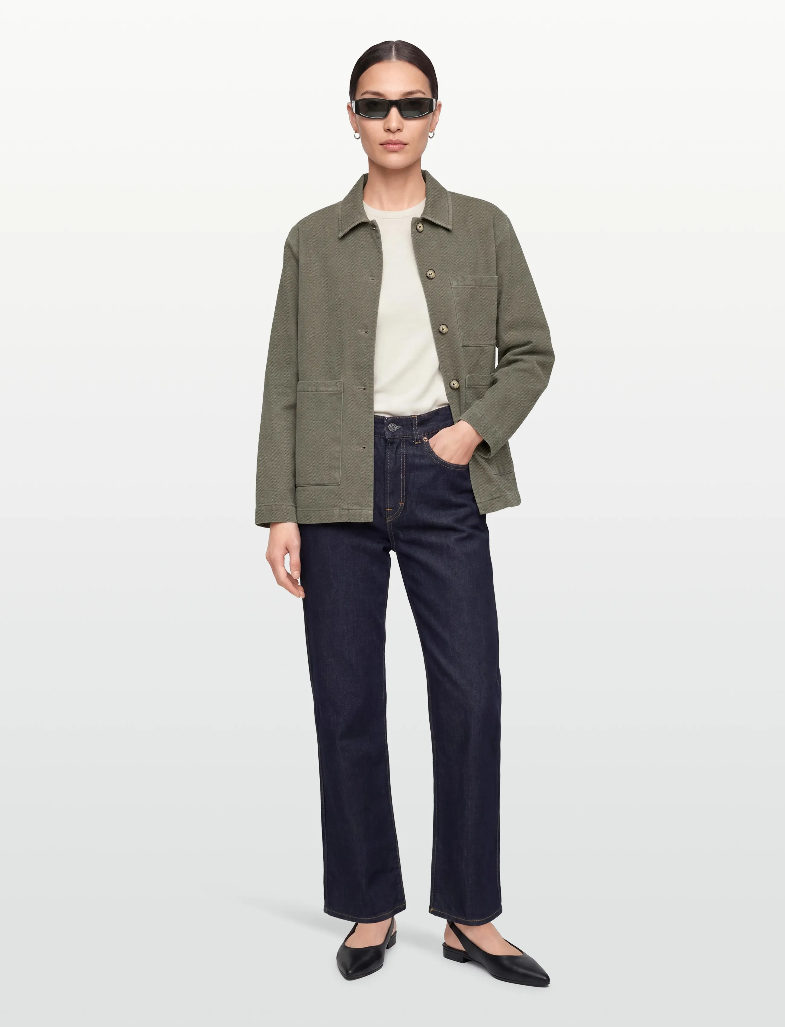 Rue de Tokyo Cameron Faded Twill, XL, Jackets, Khakigrün - Utility Frauen