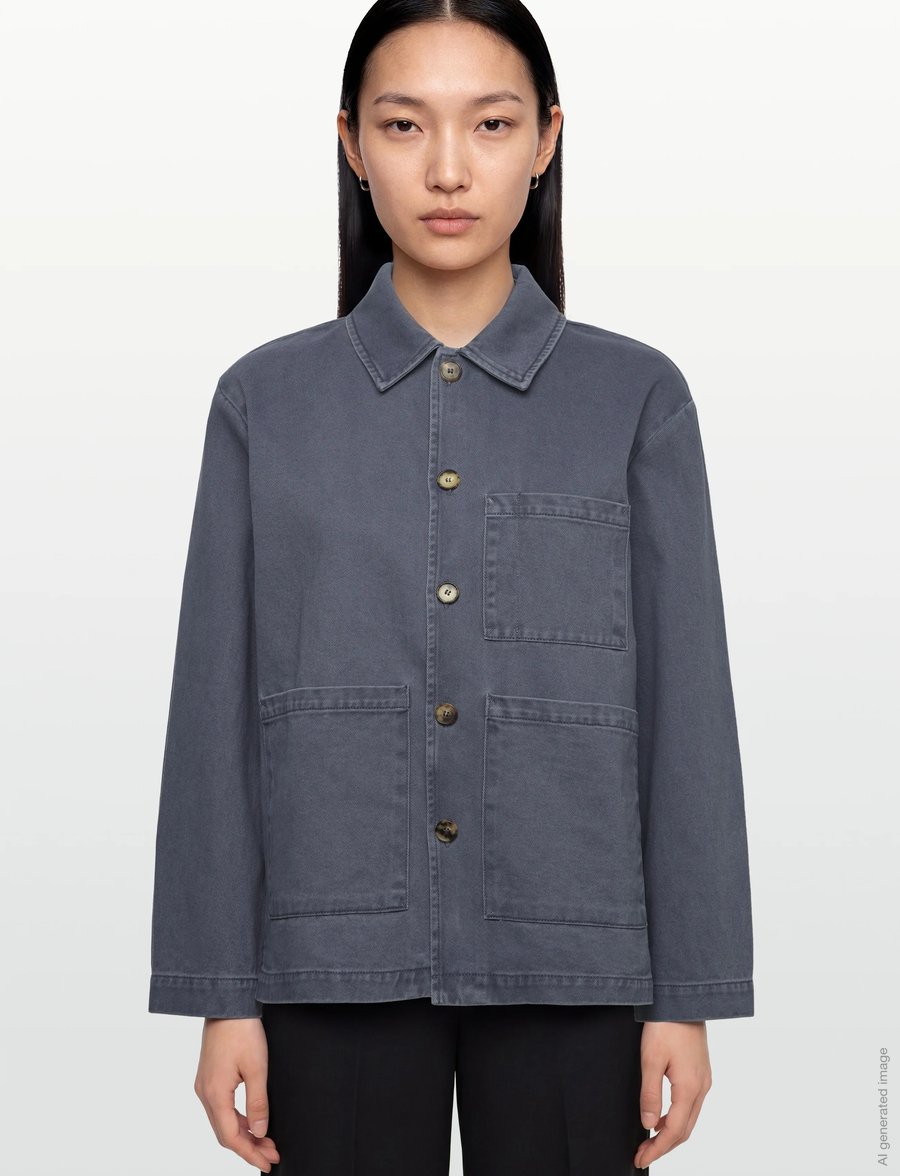 Rue de Tokyo - CAMERON FADED TWILL - utility-jacken - soft blue - 3