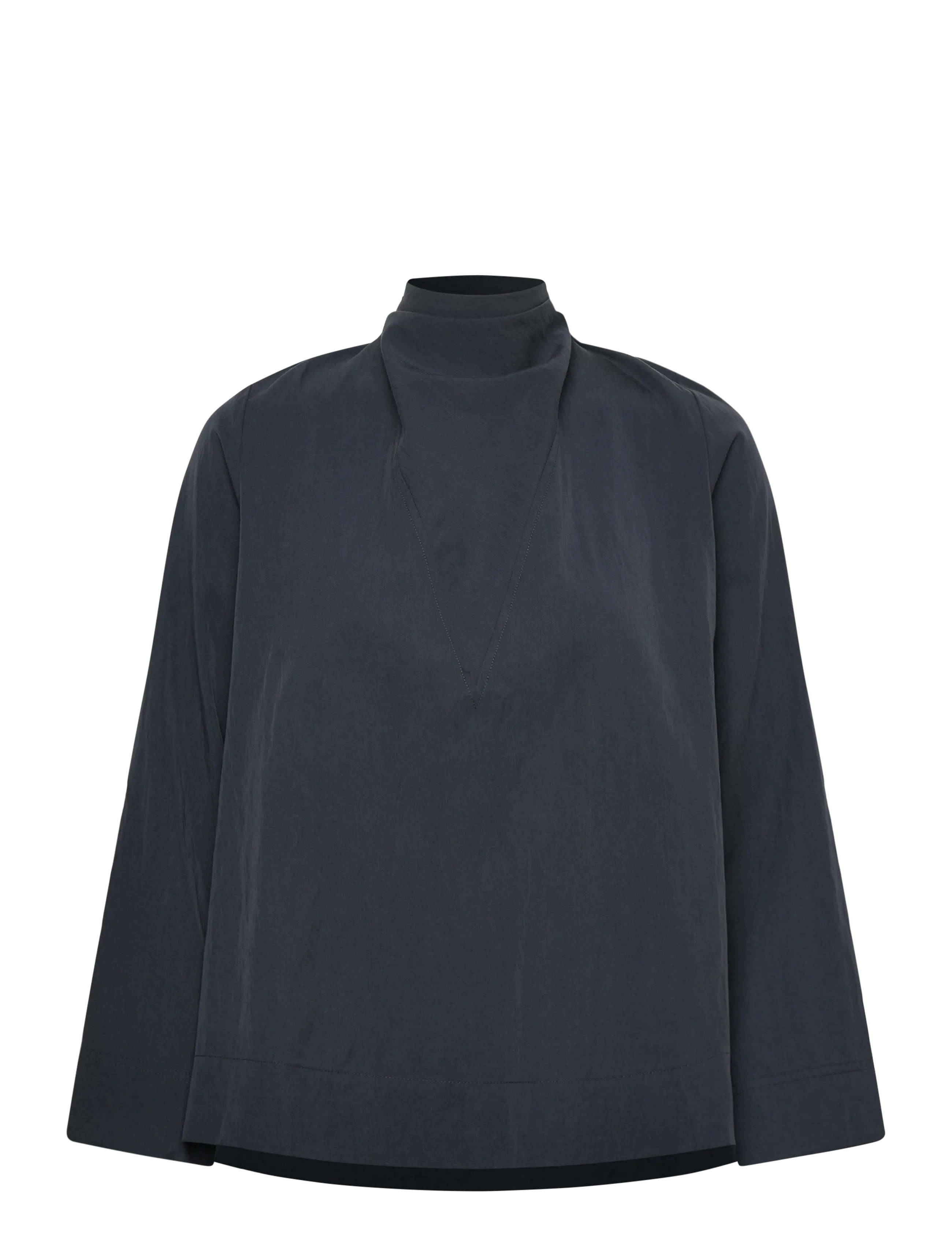 Rue de Tokyo SEMIRA CRINKLED TENCEL - Blouses à manches longues - DARK NAVY / navy