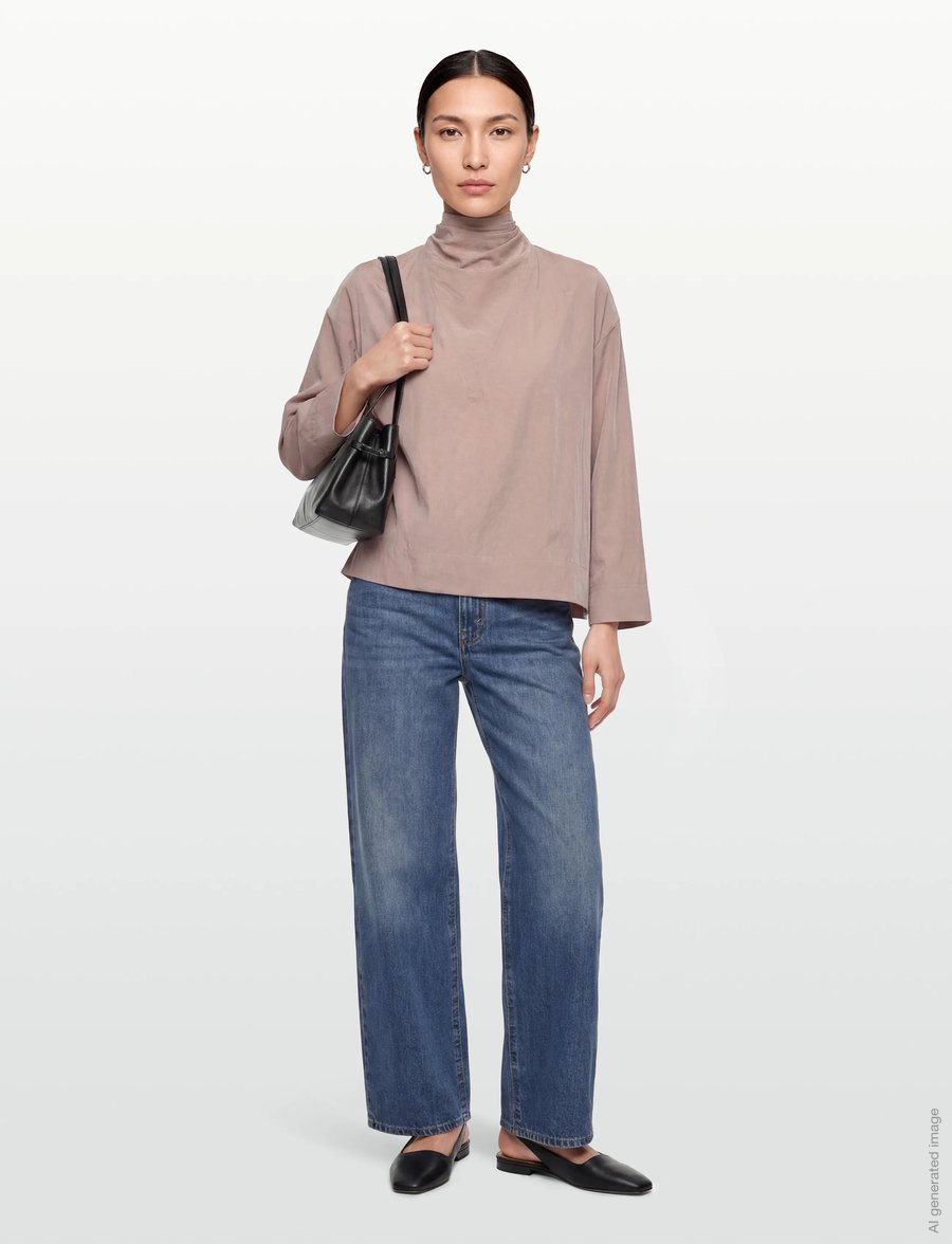 Rue de Tokyo - SEMIRA CRINKLED TENCEL - langärmelige blusen - rose - 0