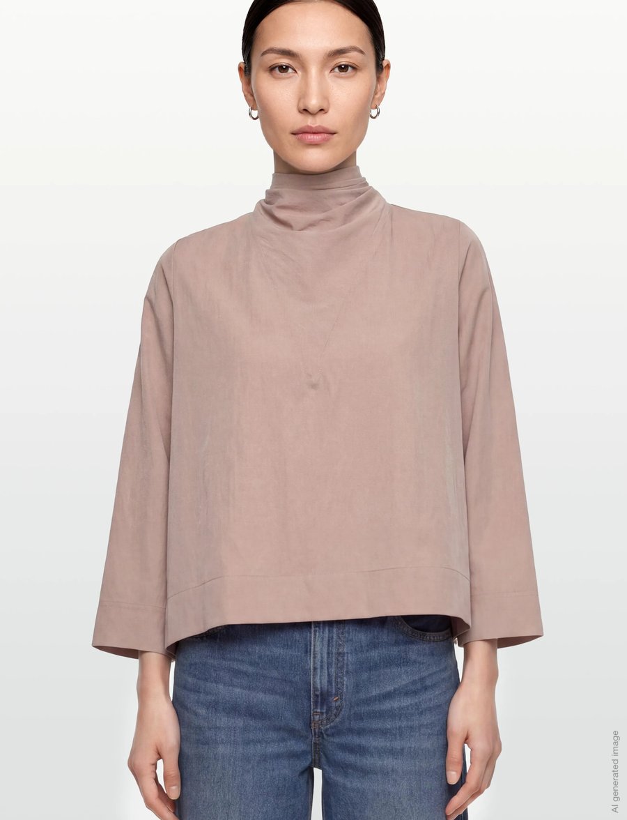 Rue de Tokyo - SEMIRA CRINKLED TENCEL - langärmelige blusen - rose - 3