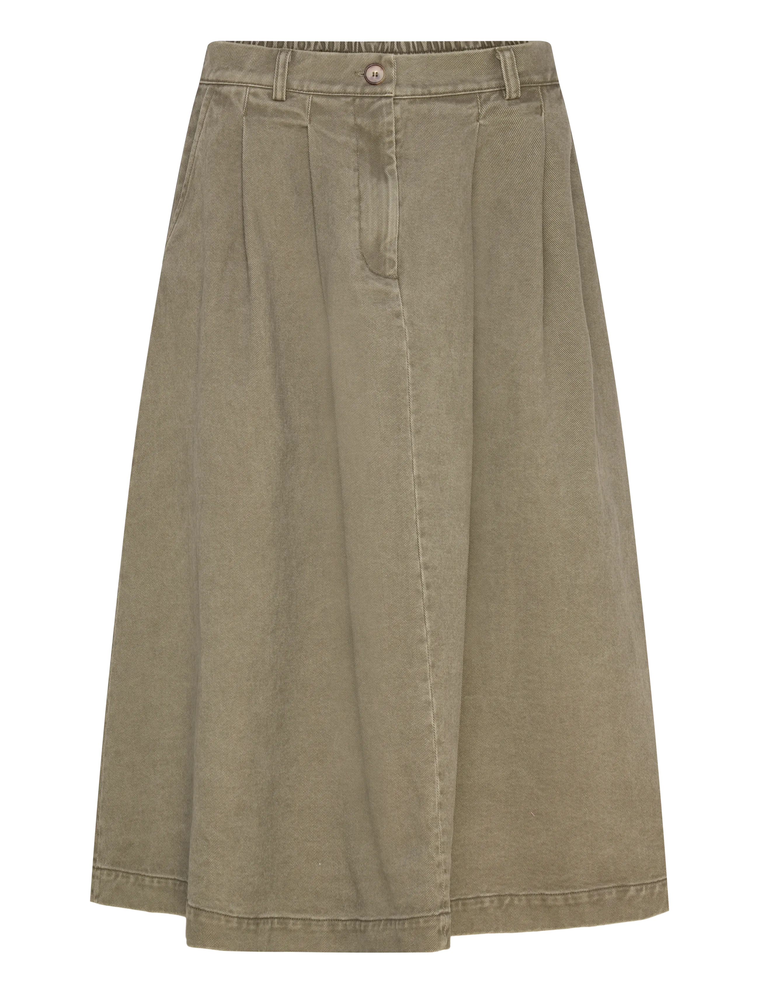 Rue de Tokyo PEN FADED TWILL - Midi skirts - SAGE GREEN / khaki/green