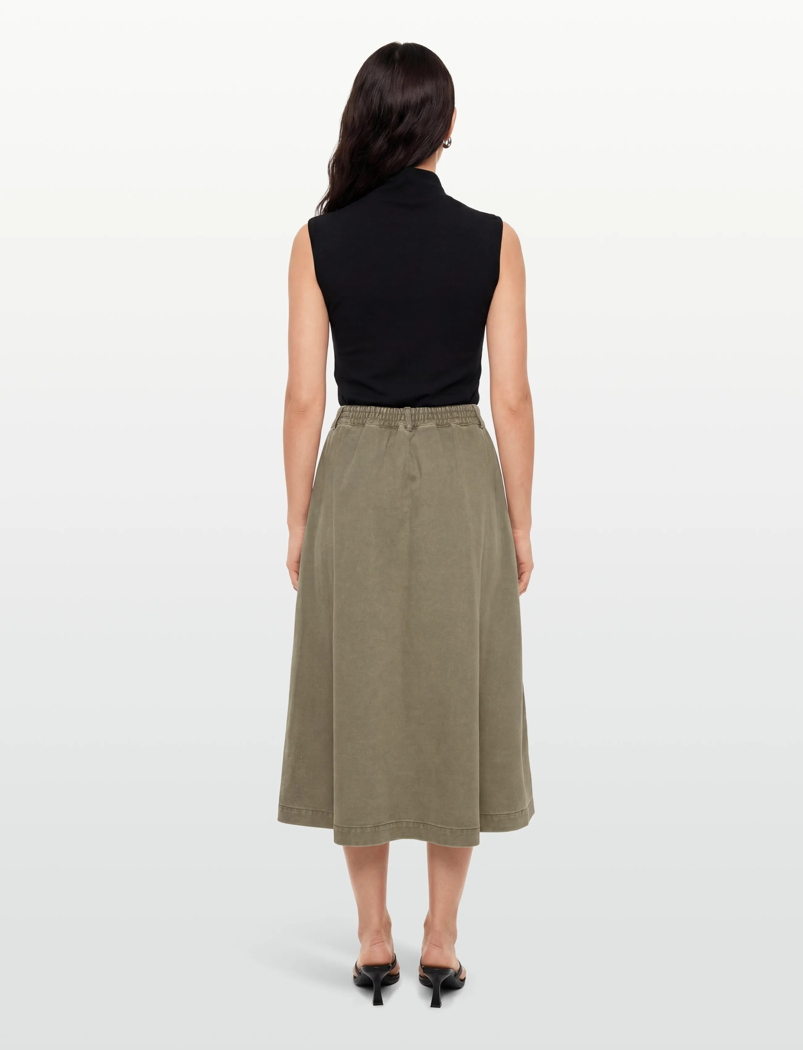 Rue de Tokyo - PEN FADED TWILL - plisseeritud seelikud - sage green - 4