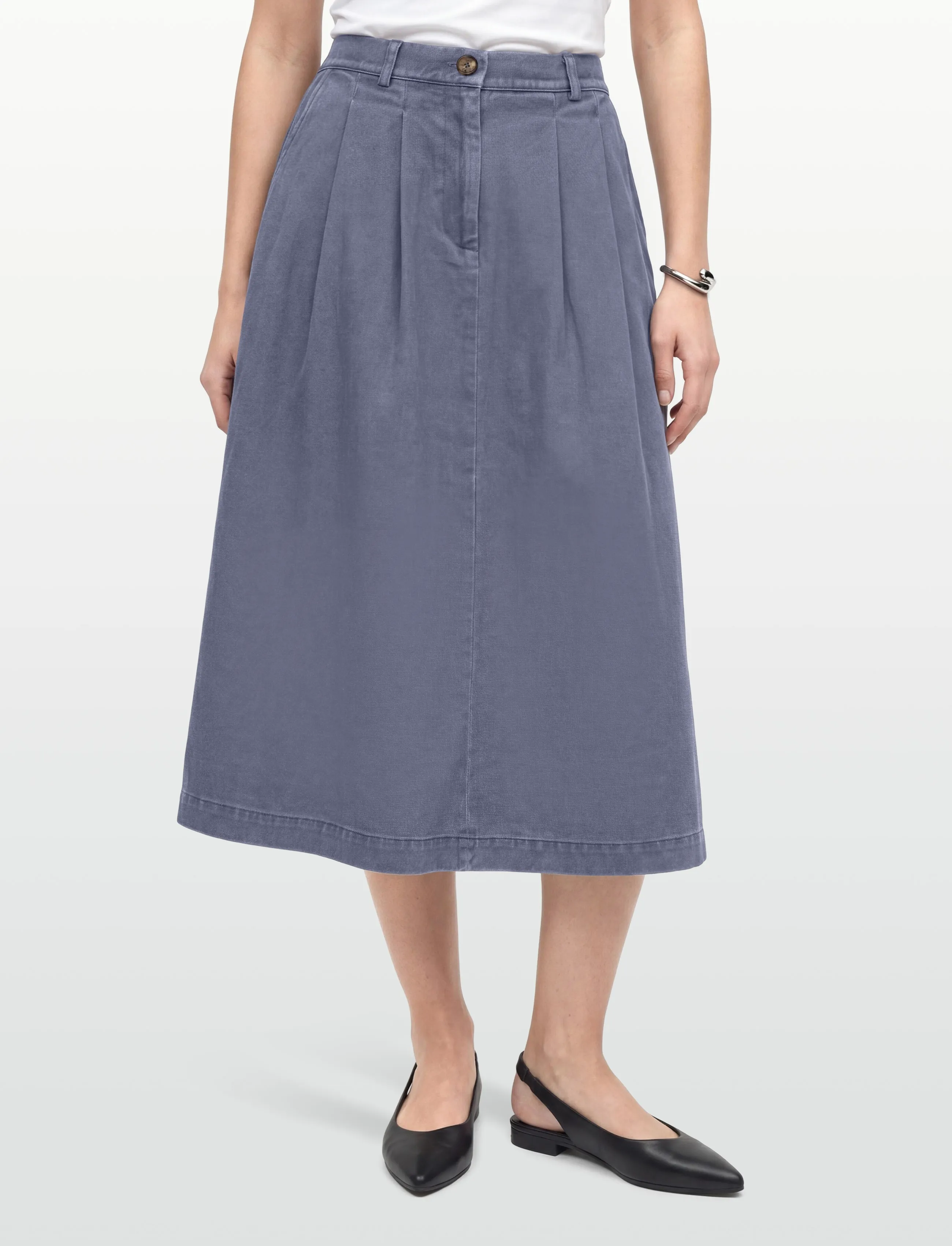 Rue de Tokyo - PEN FADED TWILL - faltenröcke - soft blue - 5