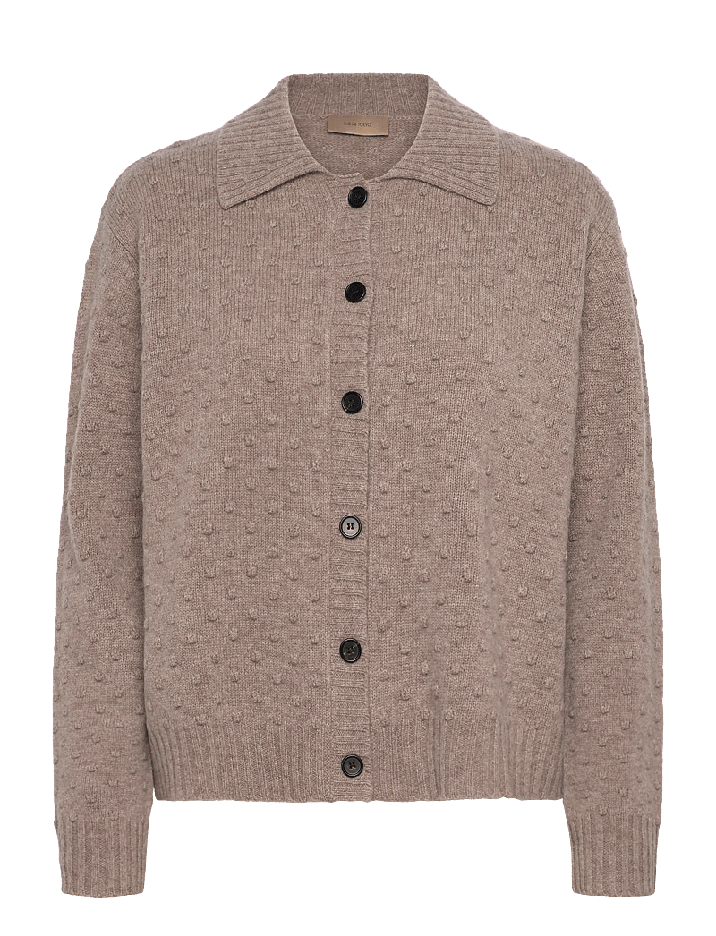 Rue de Tokyo - KIAN MERINO - cardigans - taupe melange - 0